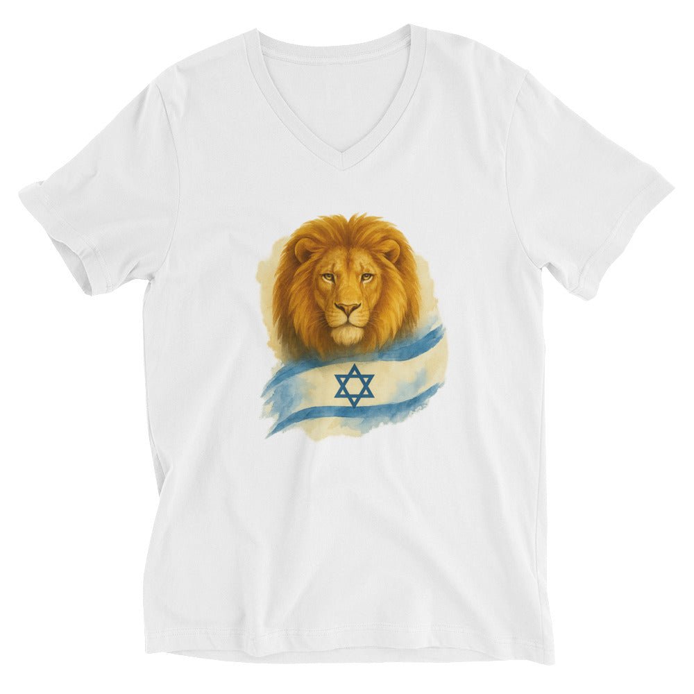 Lion Of Israel Unisex V - Neck Tee - American Zionist