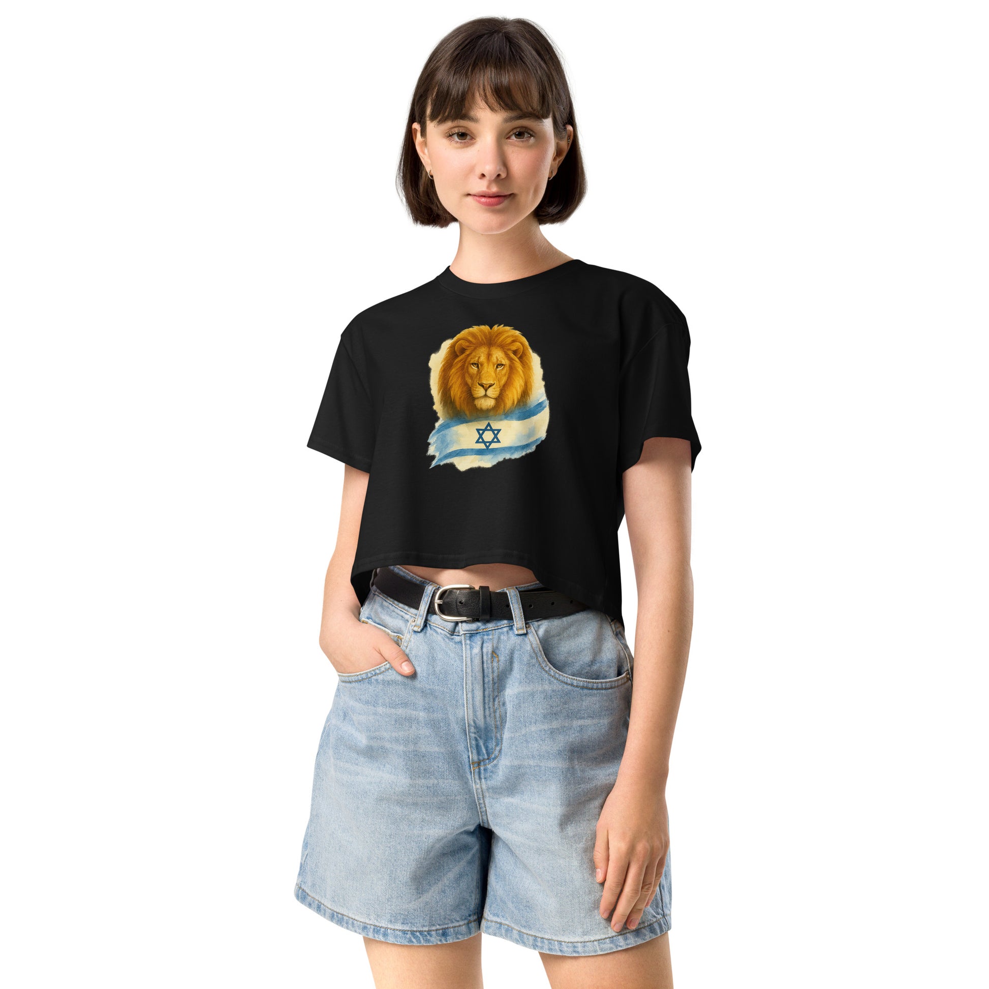 Lion Of Israel Women's Crop Top - American Zionist