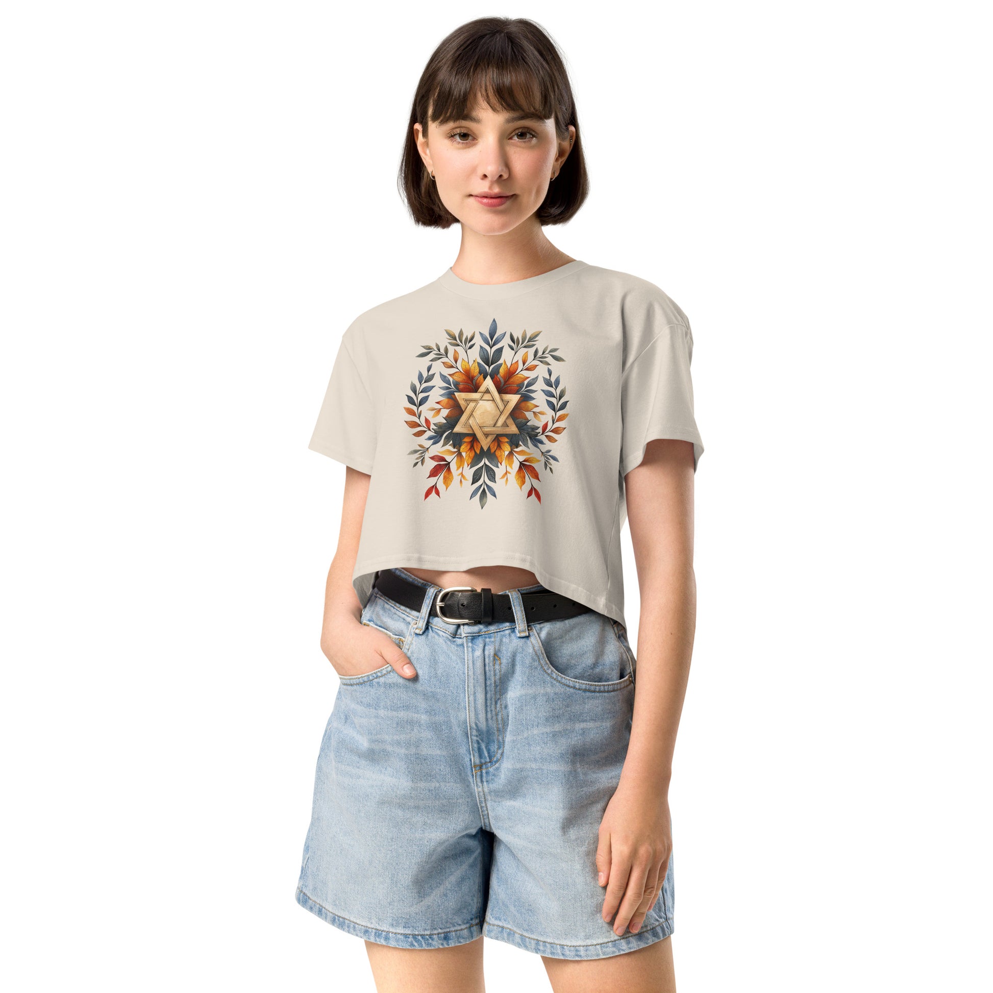Star of David Wreath Women's Crop Top - American Zionist