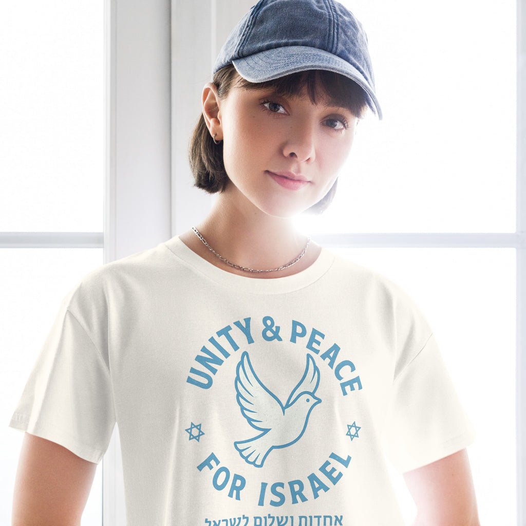 Unity Peace For Israel Women's Crop Top - American Zionist
