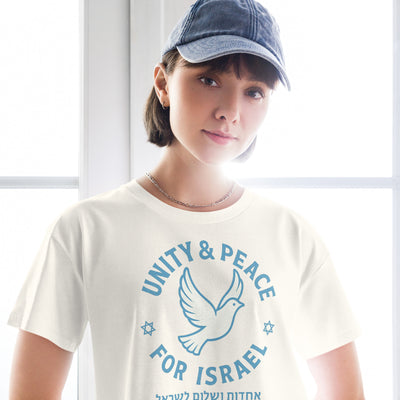 Unity Peace For Israel Women's Crop Top - American Zionist