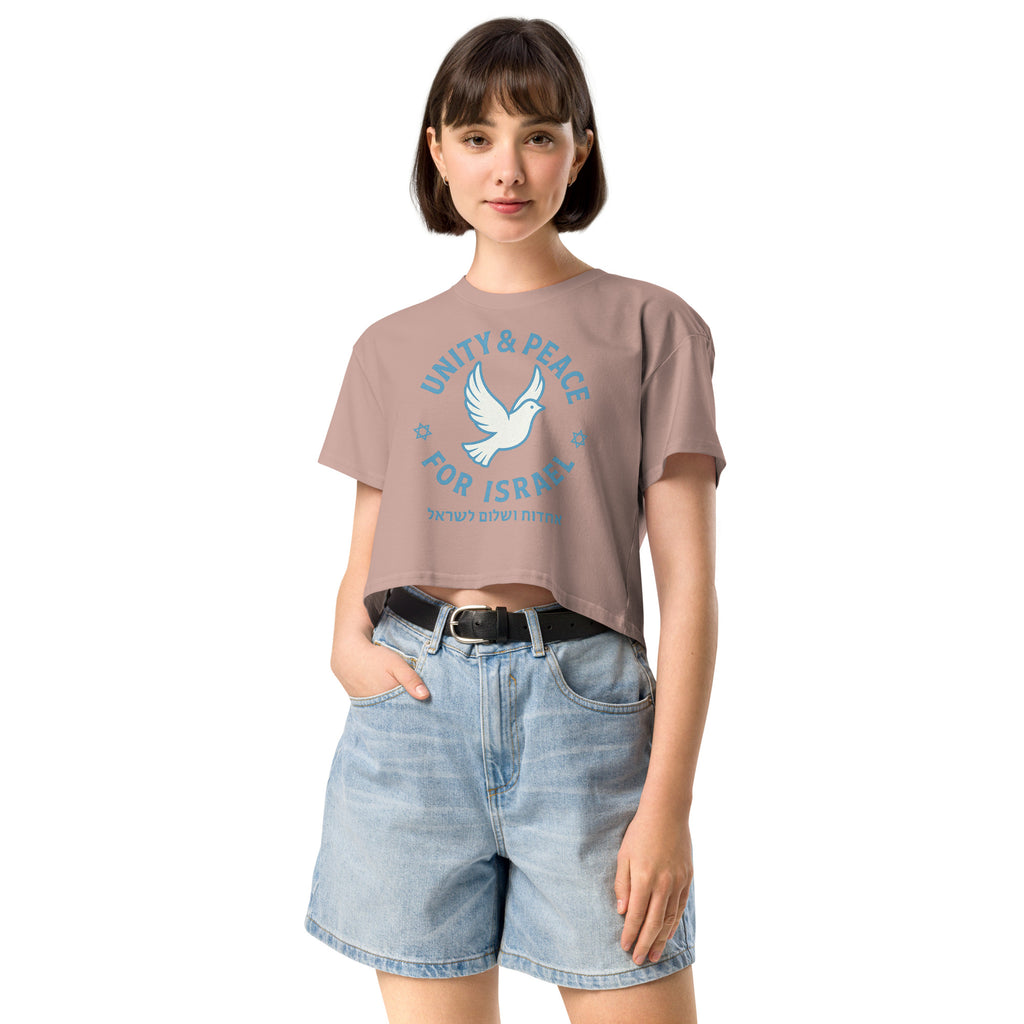 Unity Peace For Israel Women's Crop Top - American Zionist