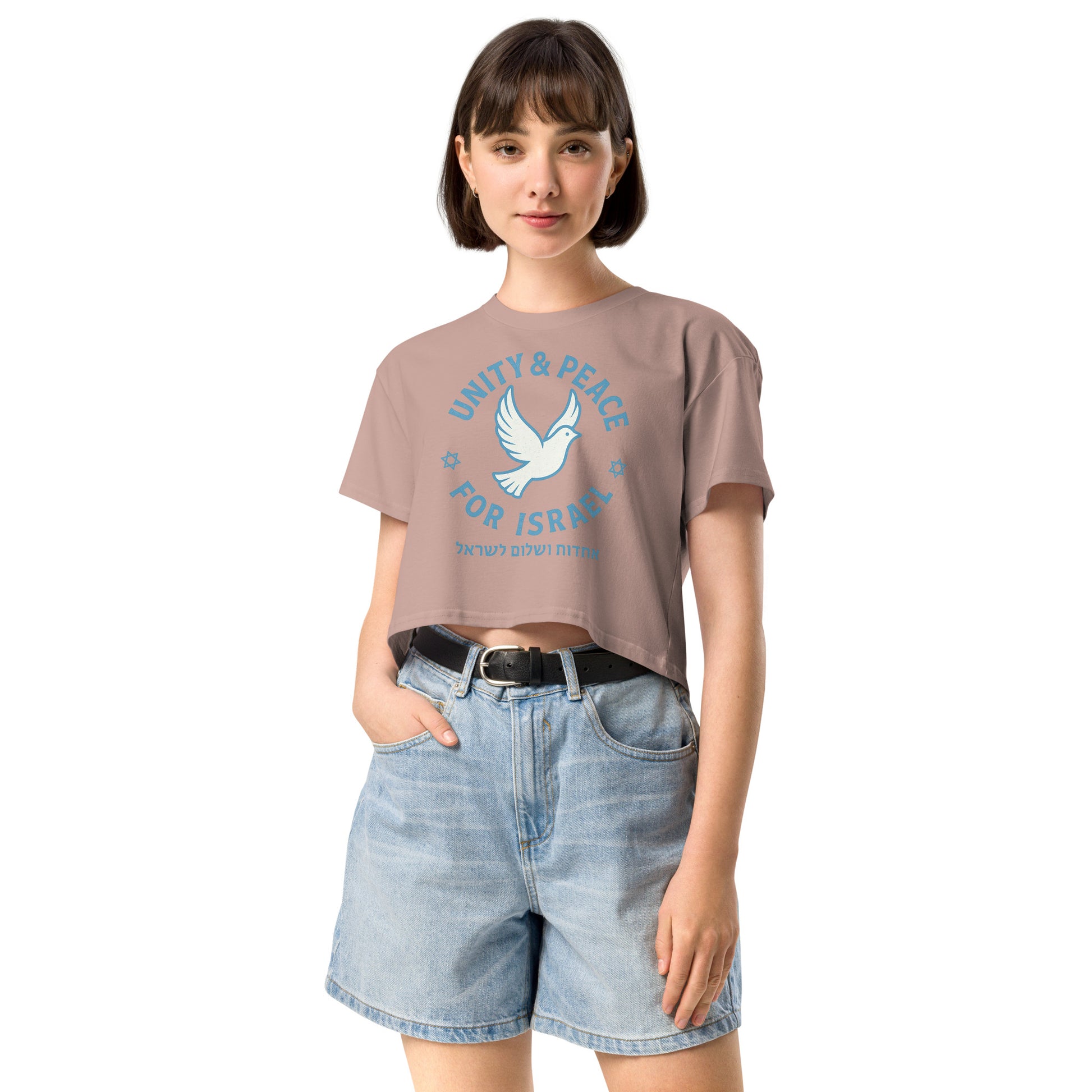 Unity Peace For Israel Women's Crop Top - American Zionist