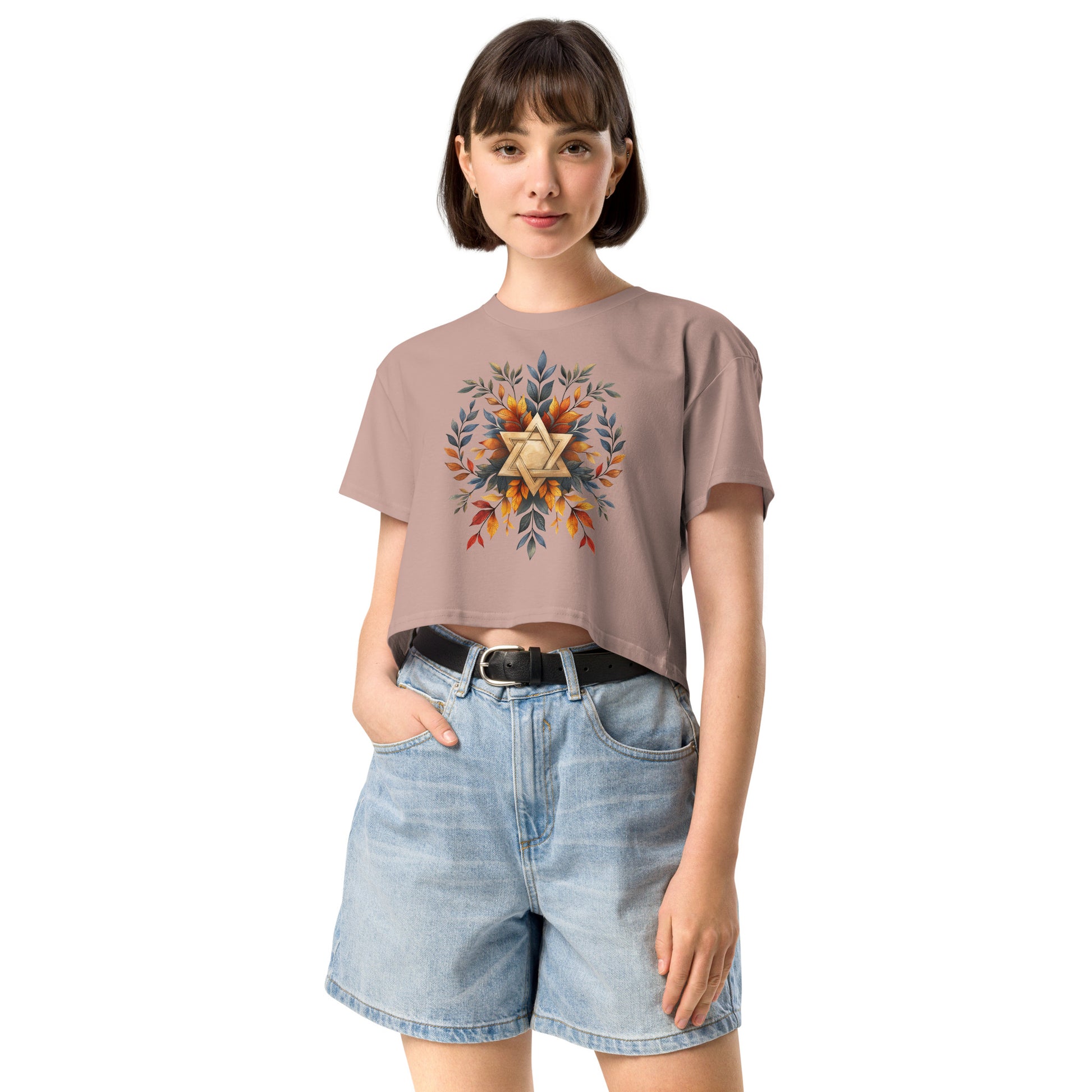 Star of David Wreath Women's Crop Top - American Zionist