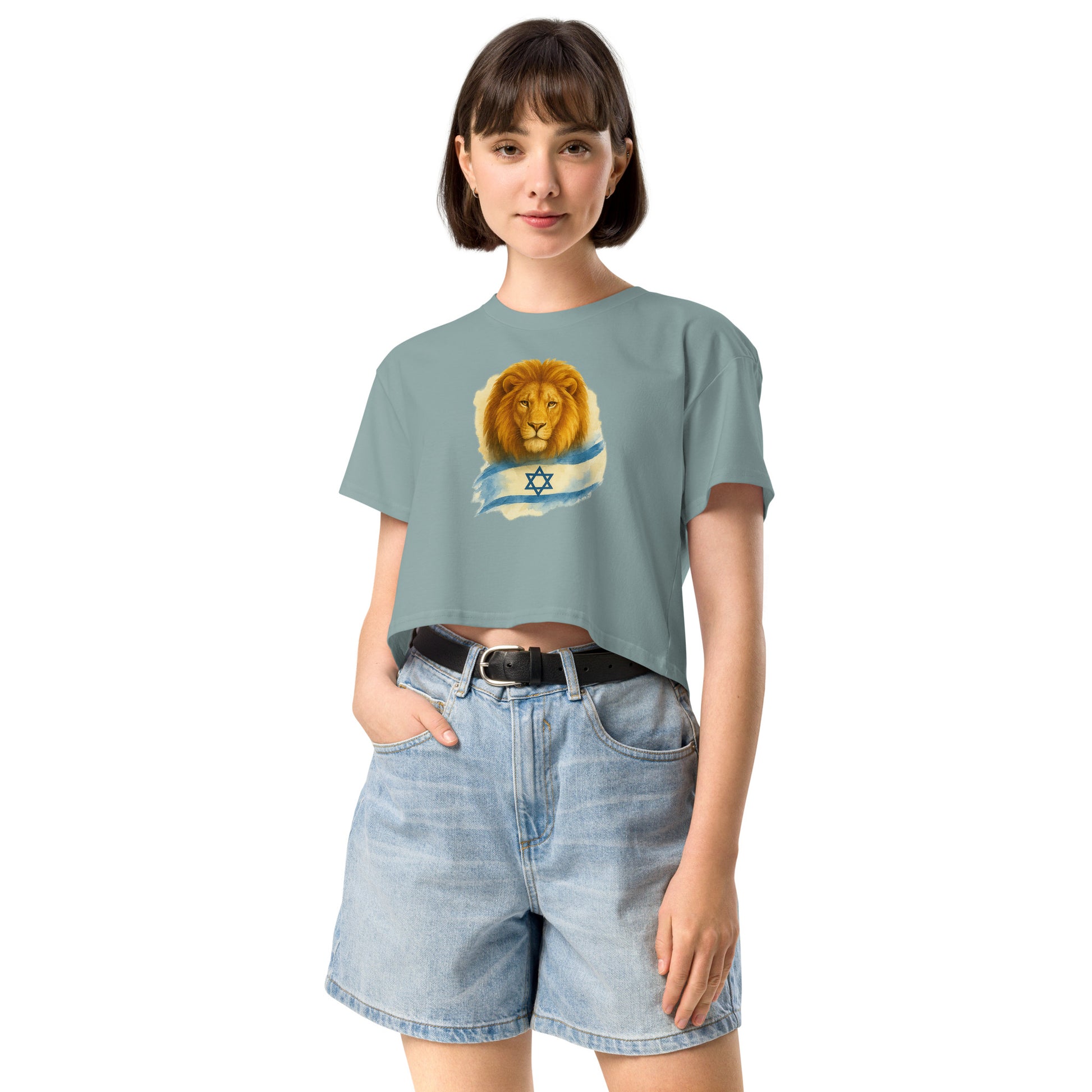 Lion Of Israel Women's Crop Top - American Zionist