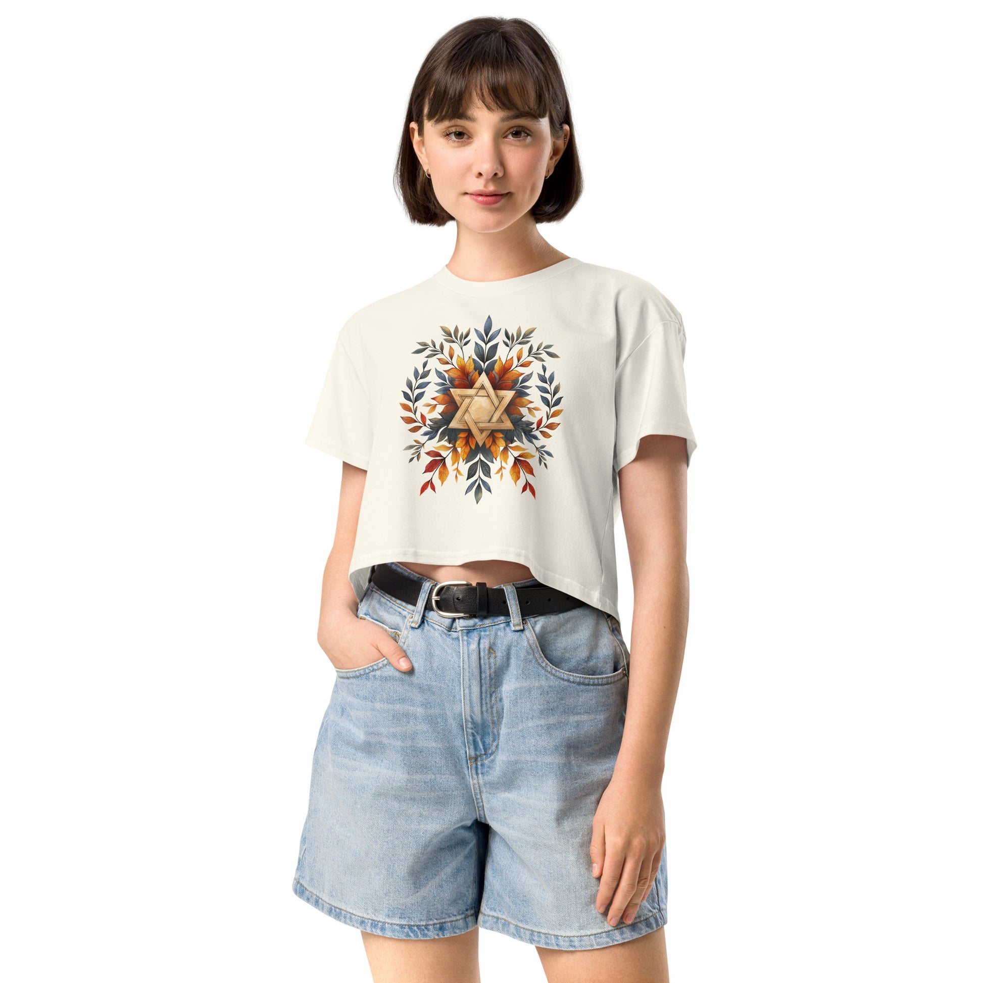 Star of David Wreath Women's Crop Top - American Zionist