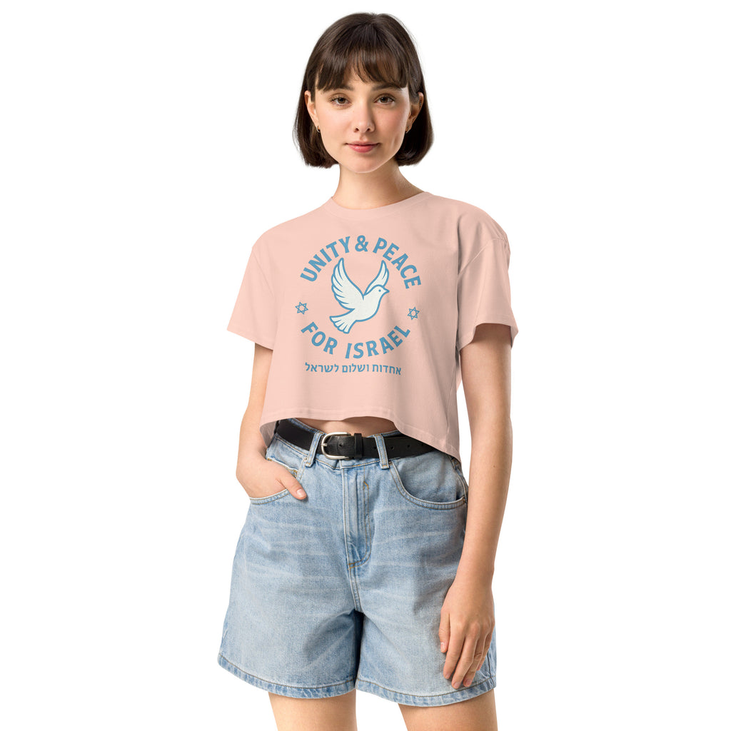 Unity Peace For Israel Women's Crop Top - American Zionist