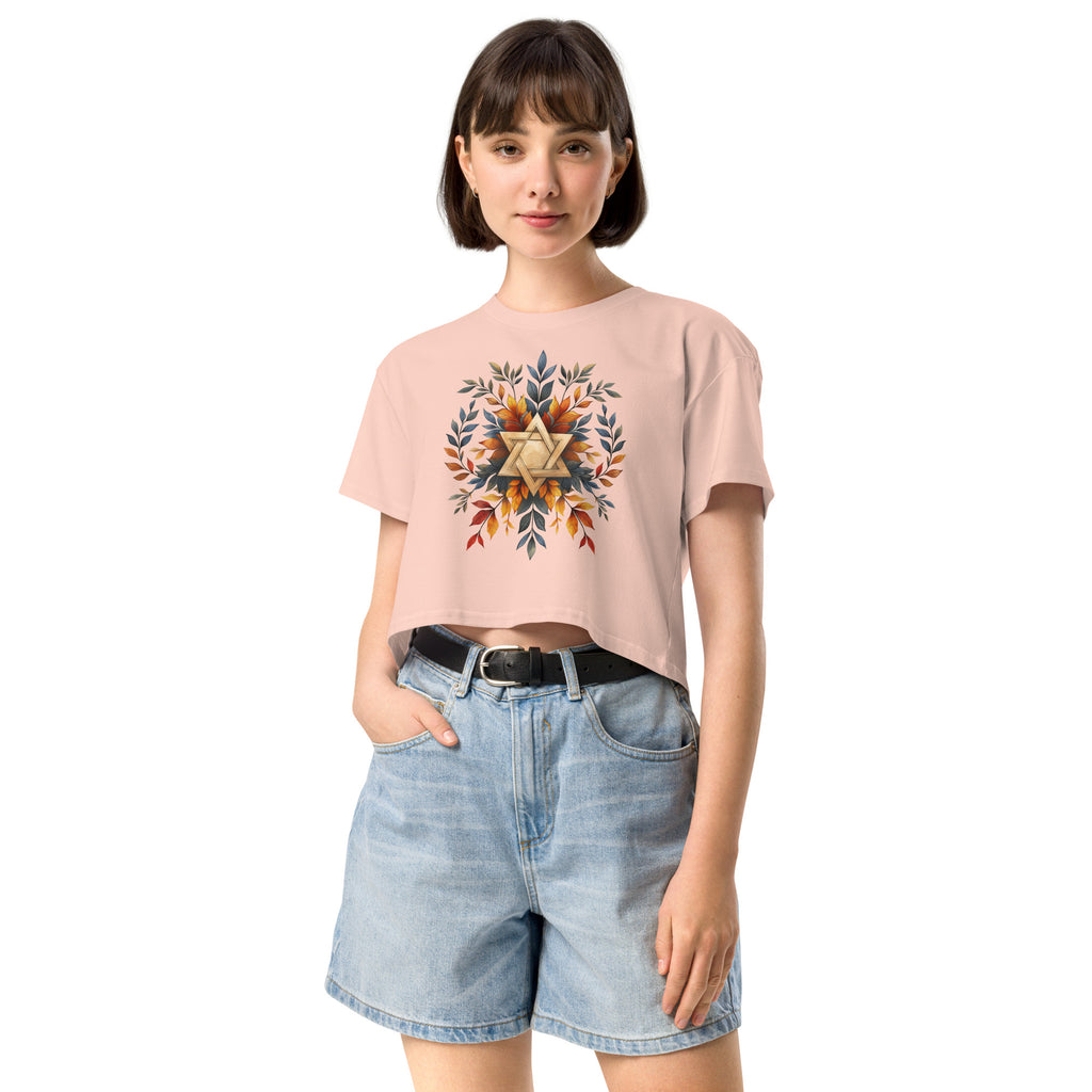Star of David Wreath Women's Crop Top - American Zionist