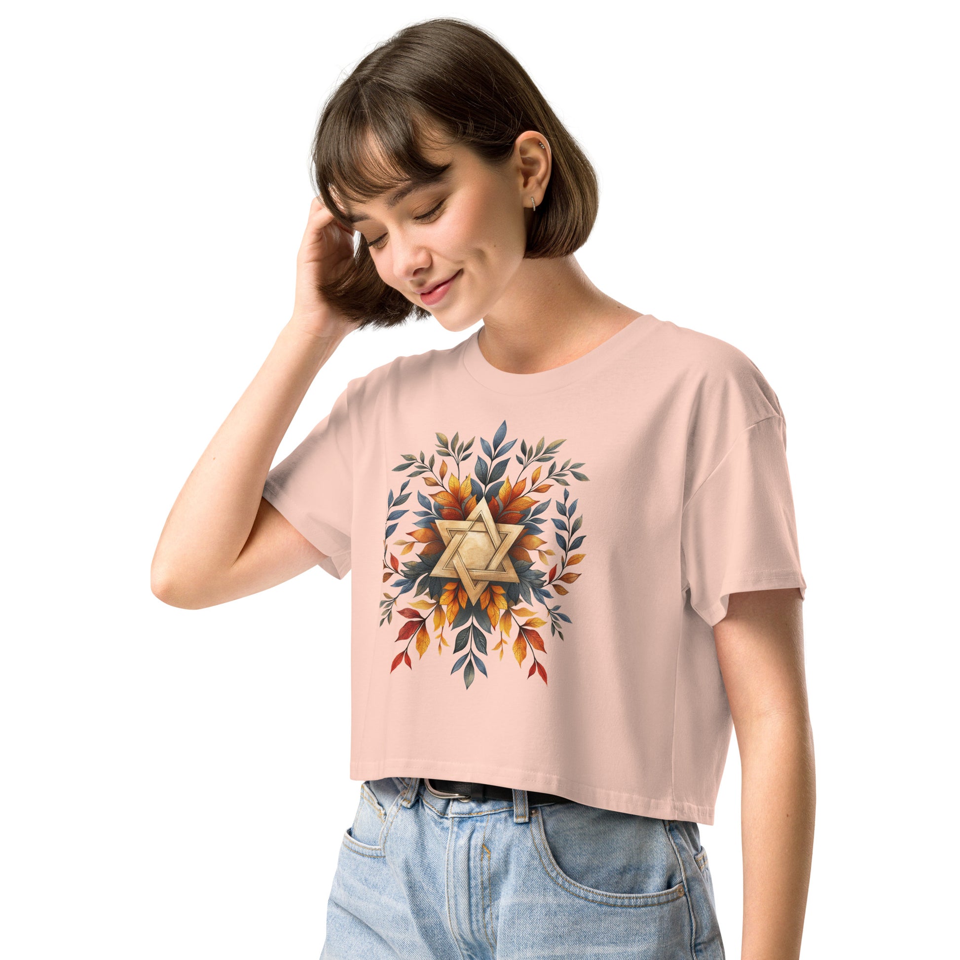 Star of David Wreath Women's Crop Top - American Zionist