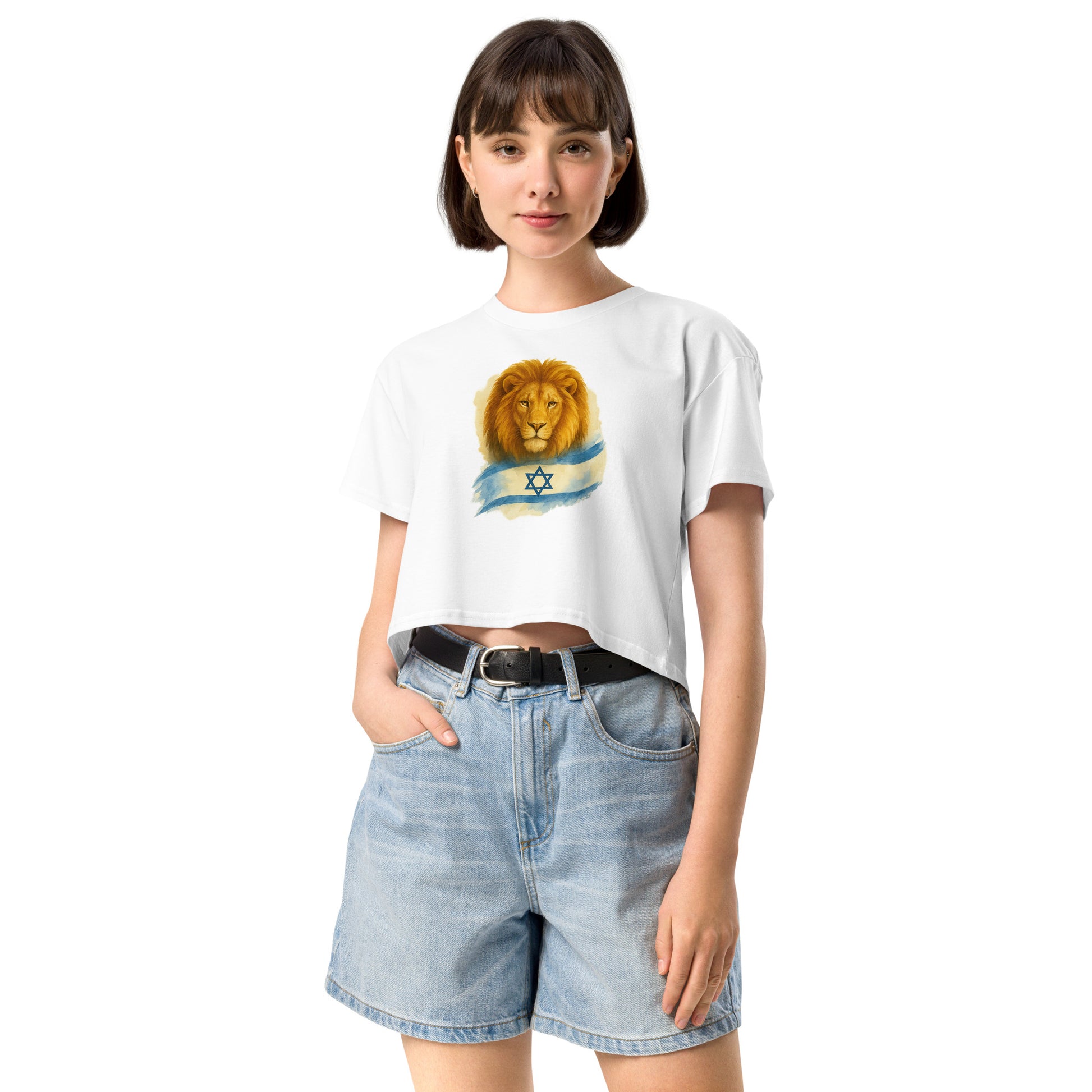 Lion Of Israel Women's Crop Top - American Zionist