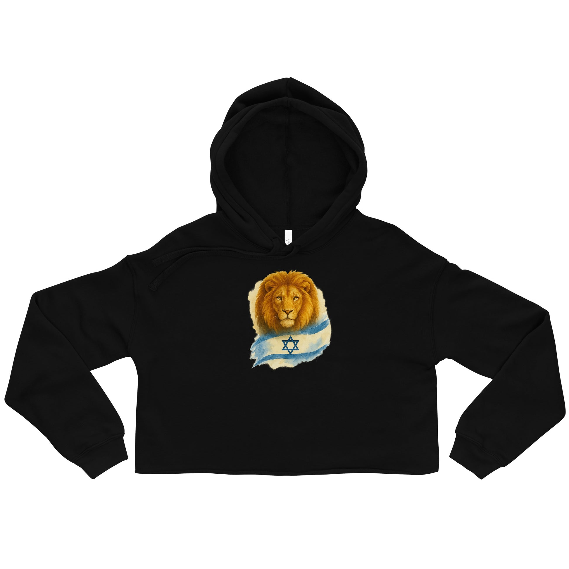 Lion Of Israel Women's Cropped Hoodie - American Zionist