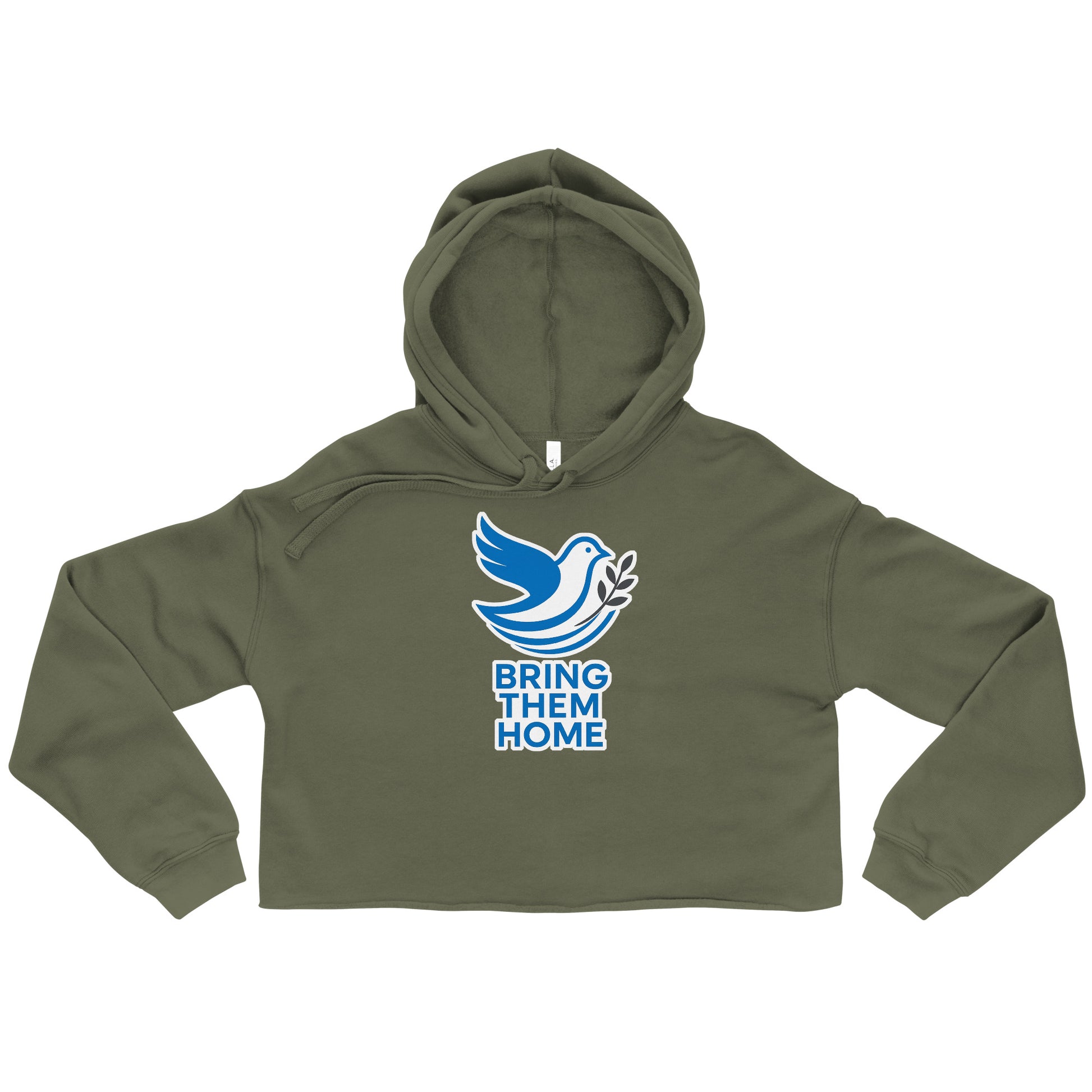 Dove Bring Them Home Women's Cropped Hoodie - American Zionist