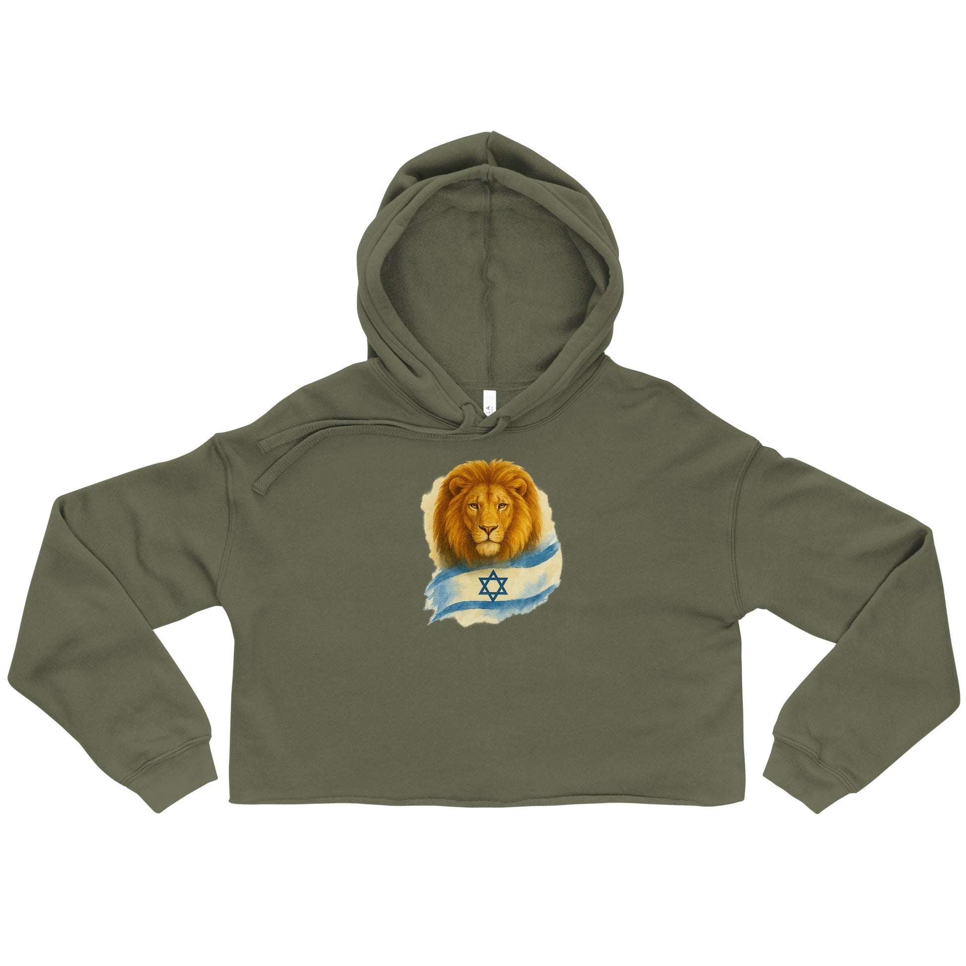 Lion Of Israel Women's Cropped Hoodie - American Zionist