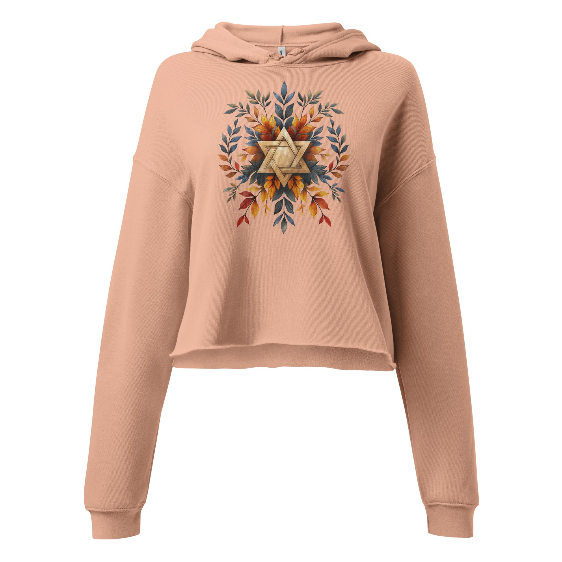 Star of David Wreath Women's Cropped Hoodie - American Zionist