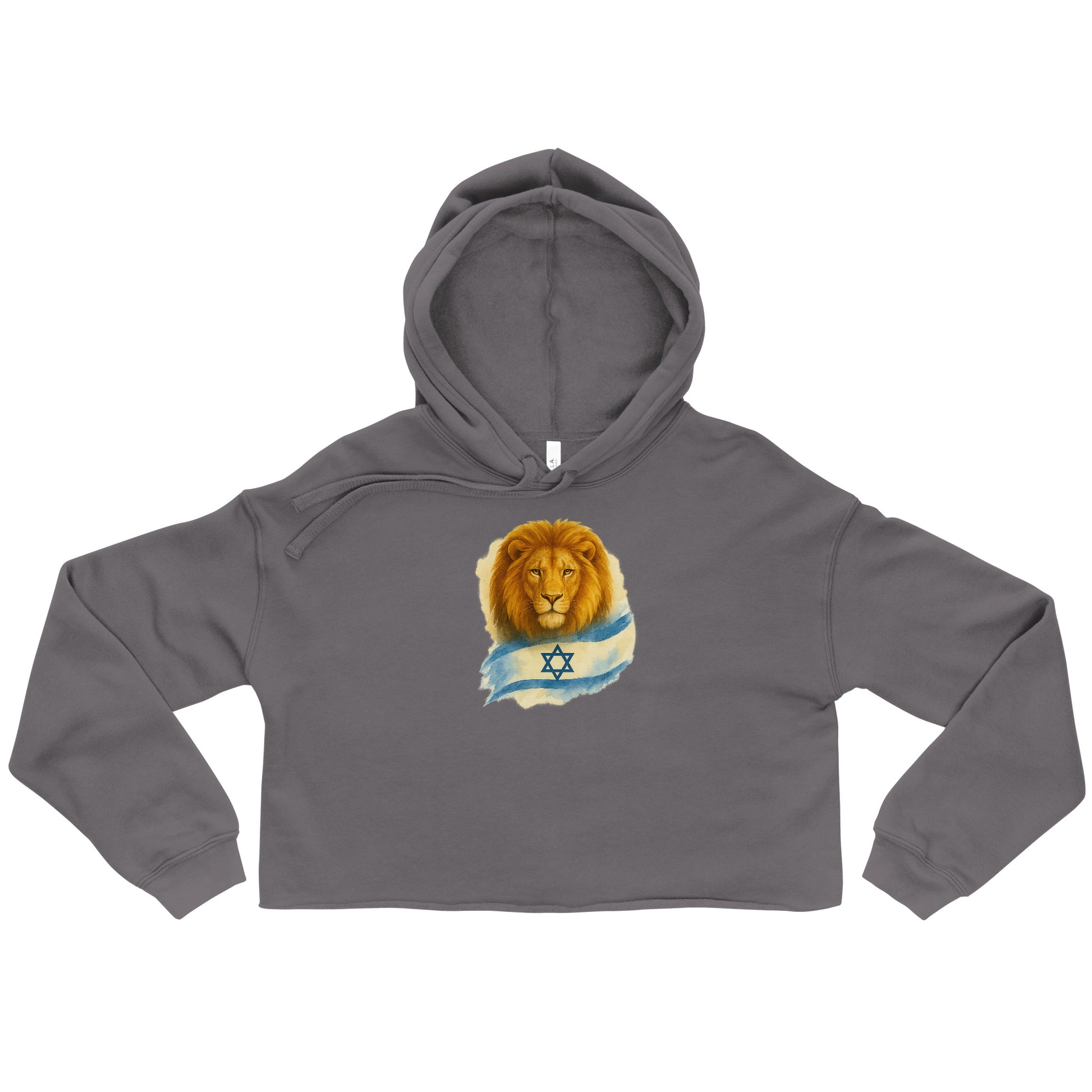 Lion Of Israel Women's Cropped Hoodie - American Zionist
