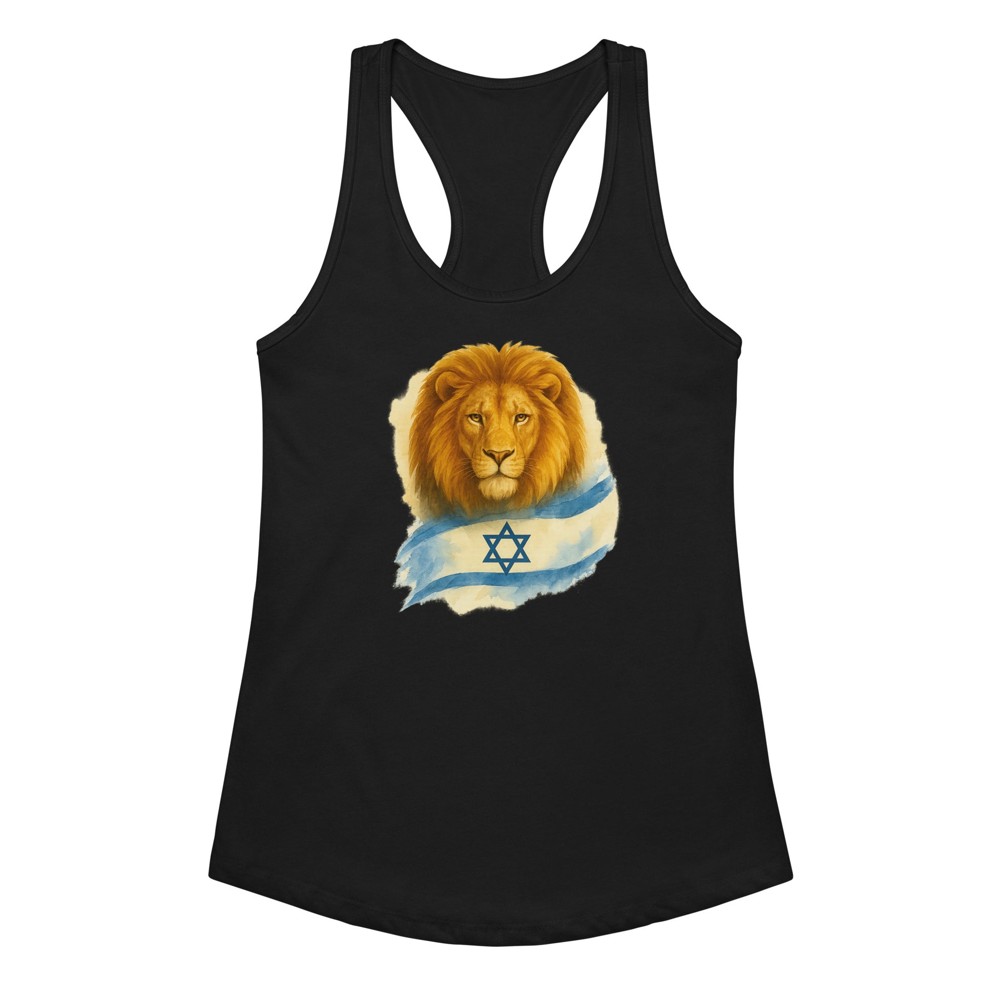Lion Of Israel Women's Ideal Racerback Tank Top - American Zionist
