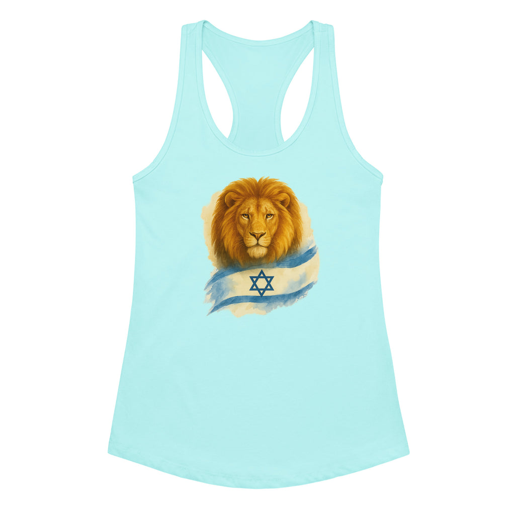 Lion Of Israel Women's Ideal Racerback Tank Top - American Zionist