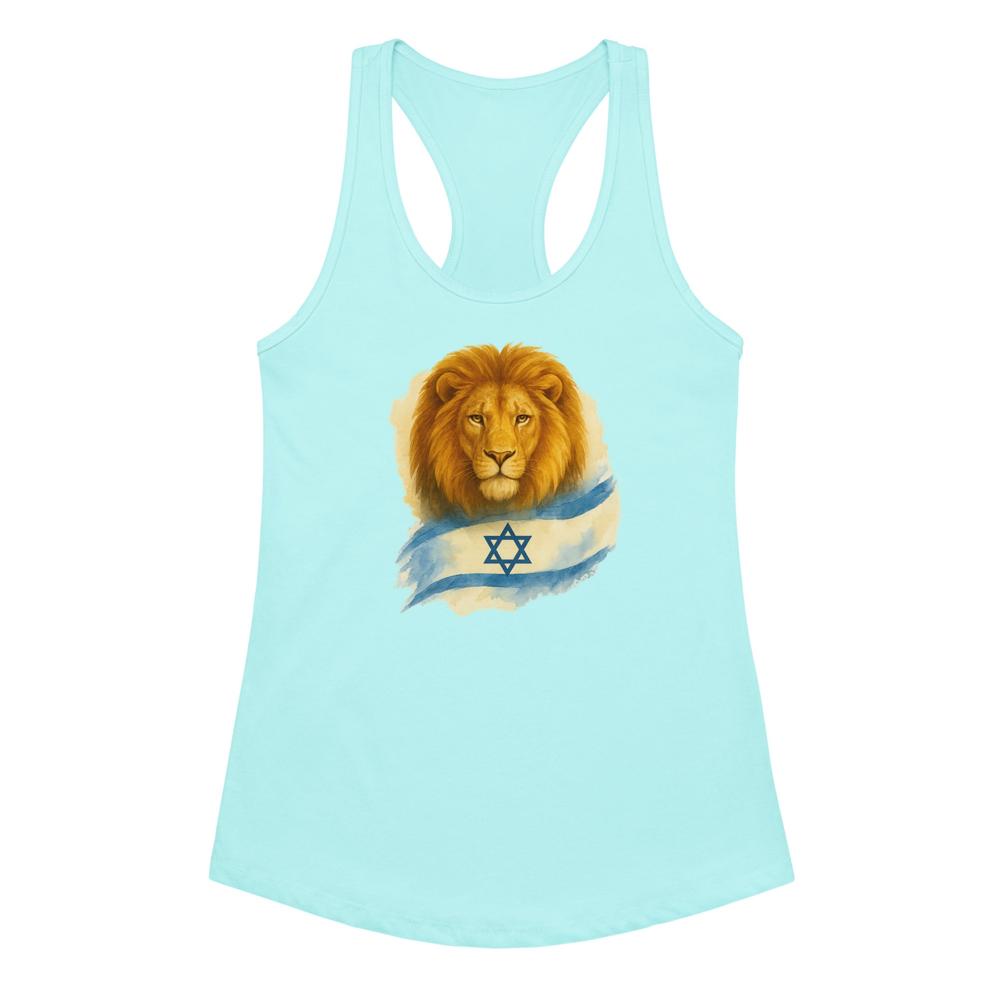 Lion Of Israel Women's Ideal Racerback Tank Top - American Zionist