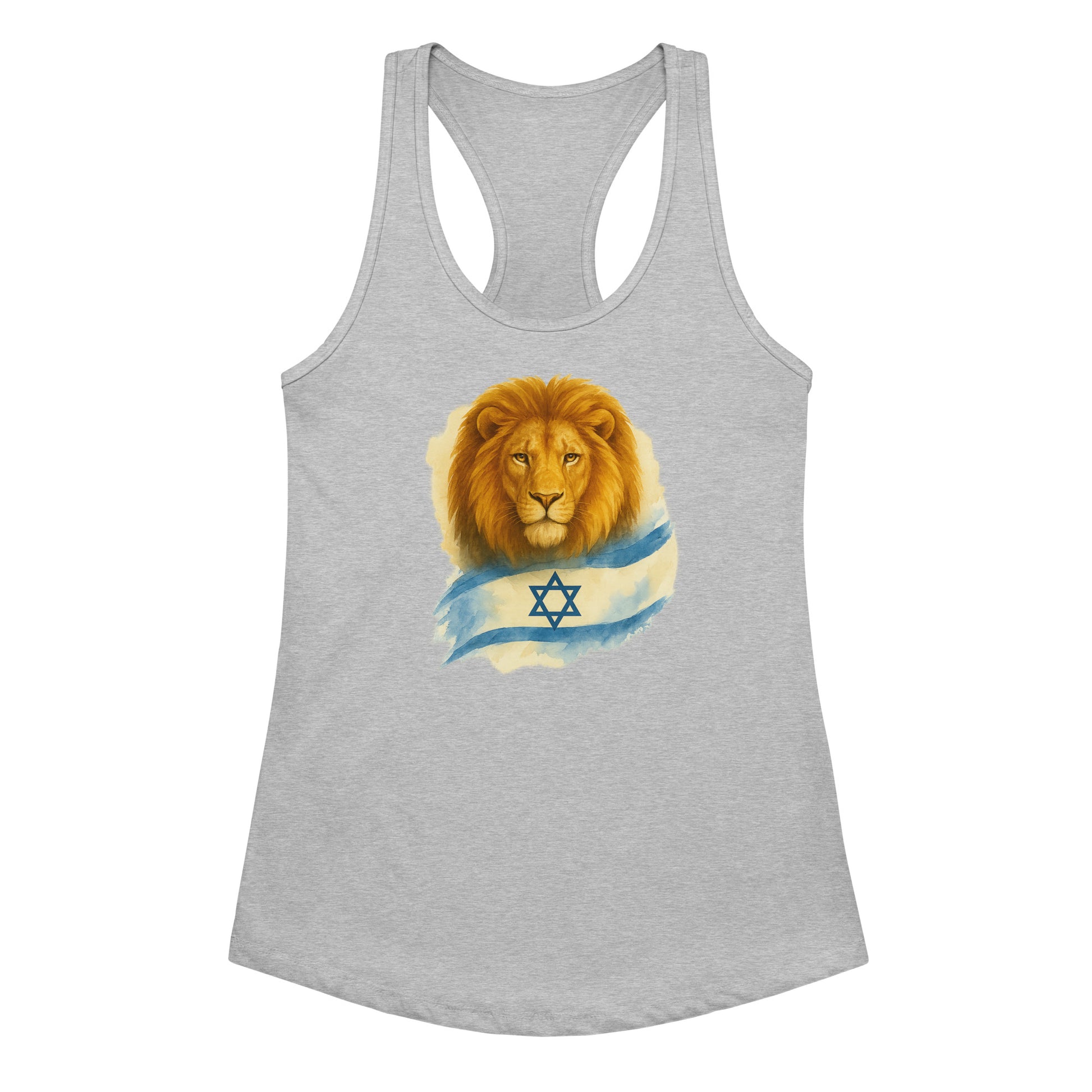 Lion Of Israel Women's Ideal Racerback Tank Top - American Zionist