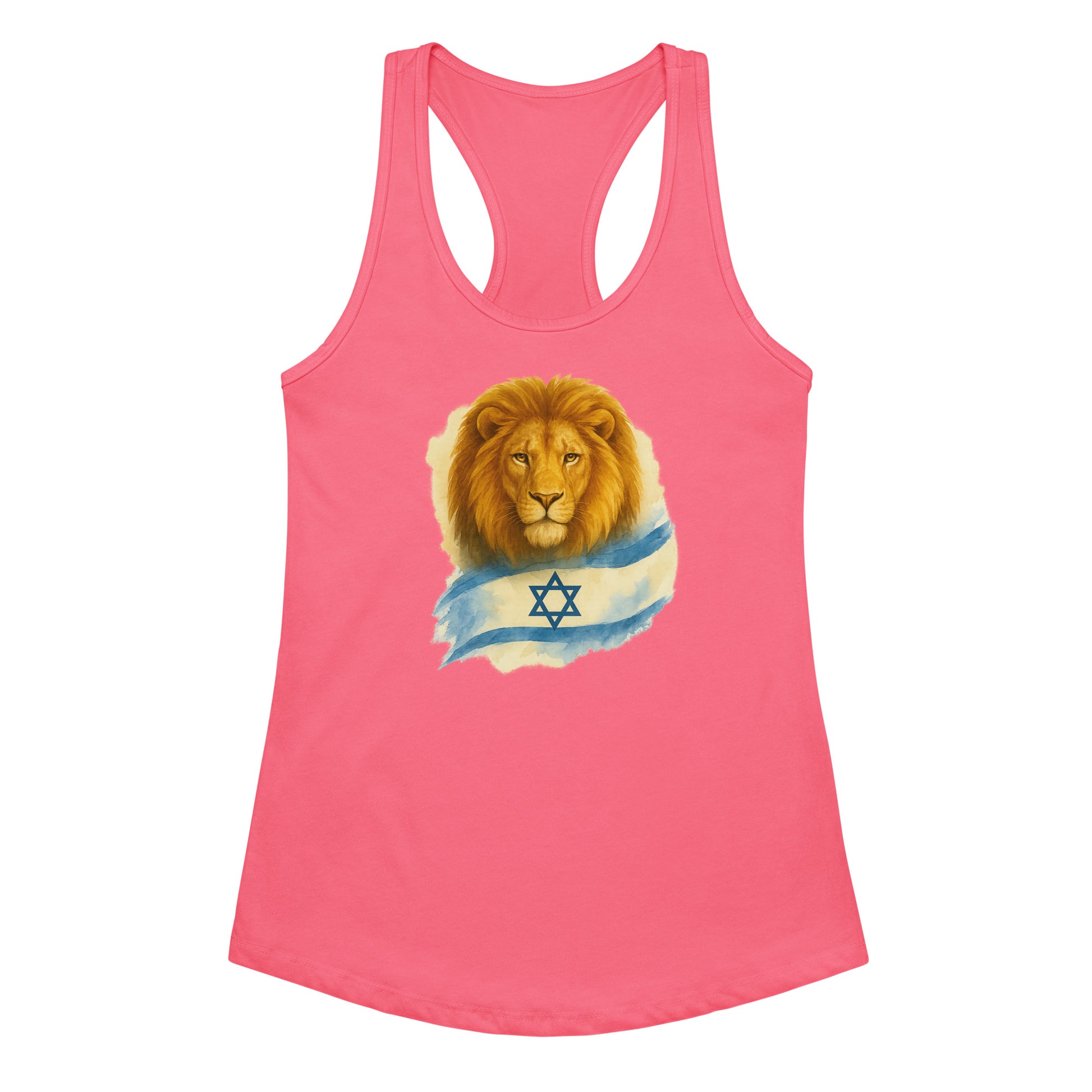 Lion Of Israel Women's Ideal Racerback Tank Top - American Zionist