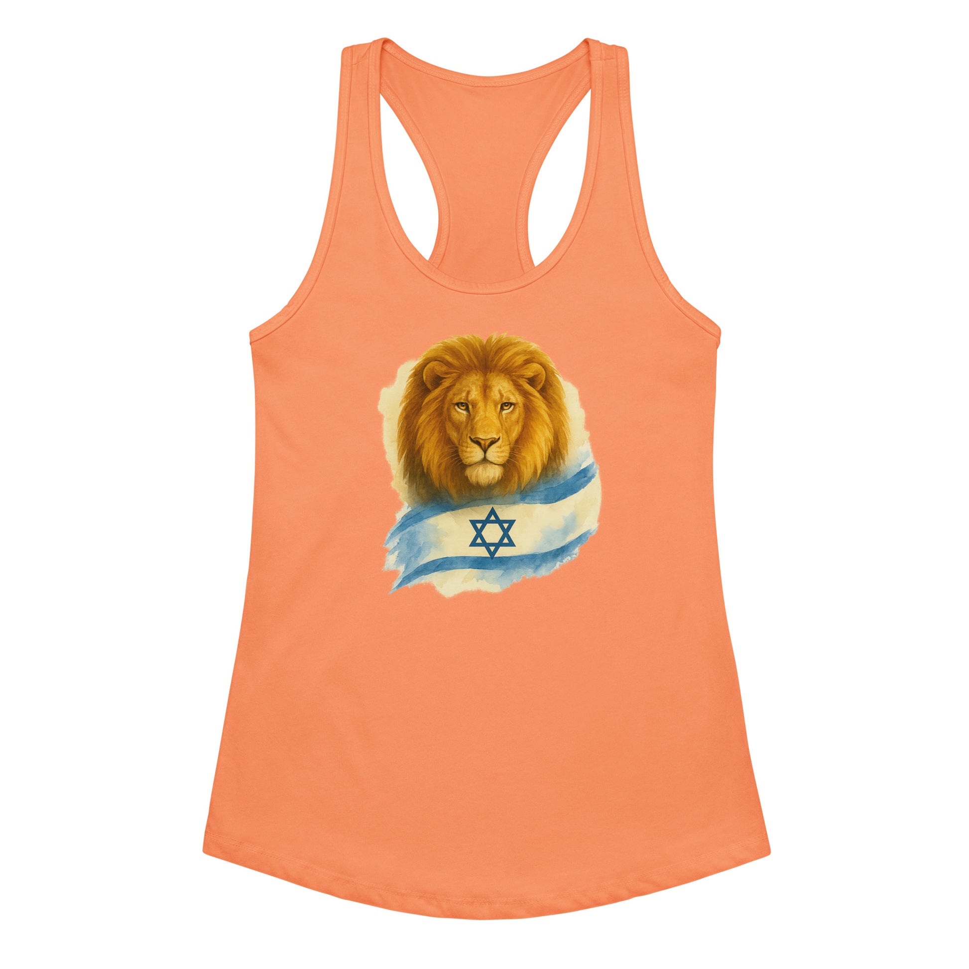 Lion Of Israel Women's Ideal Racerback Tank Top - American Zionist