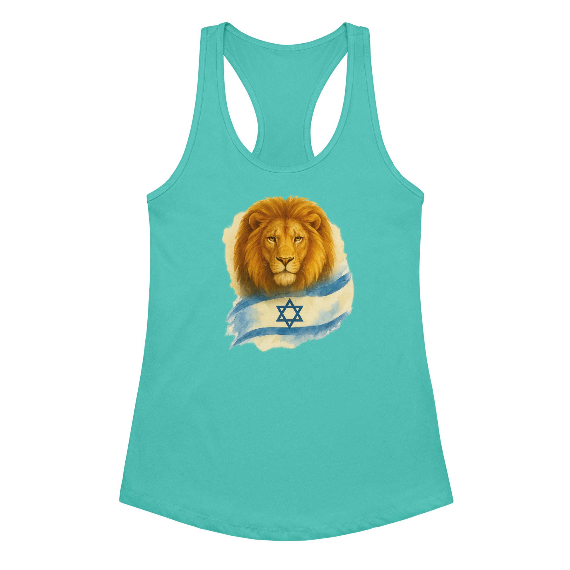 Lion Of Israel Women's Ideal Racerback Tank Top - American Zionist