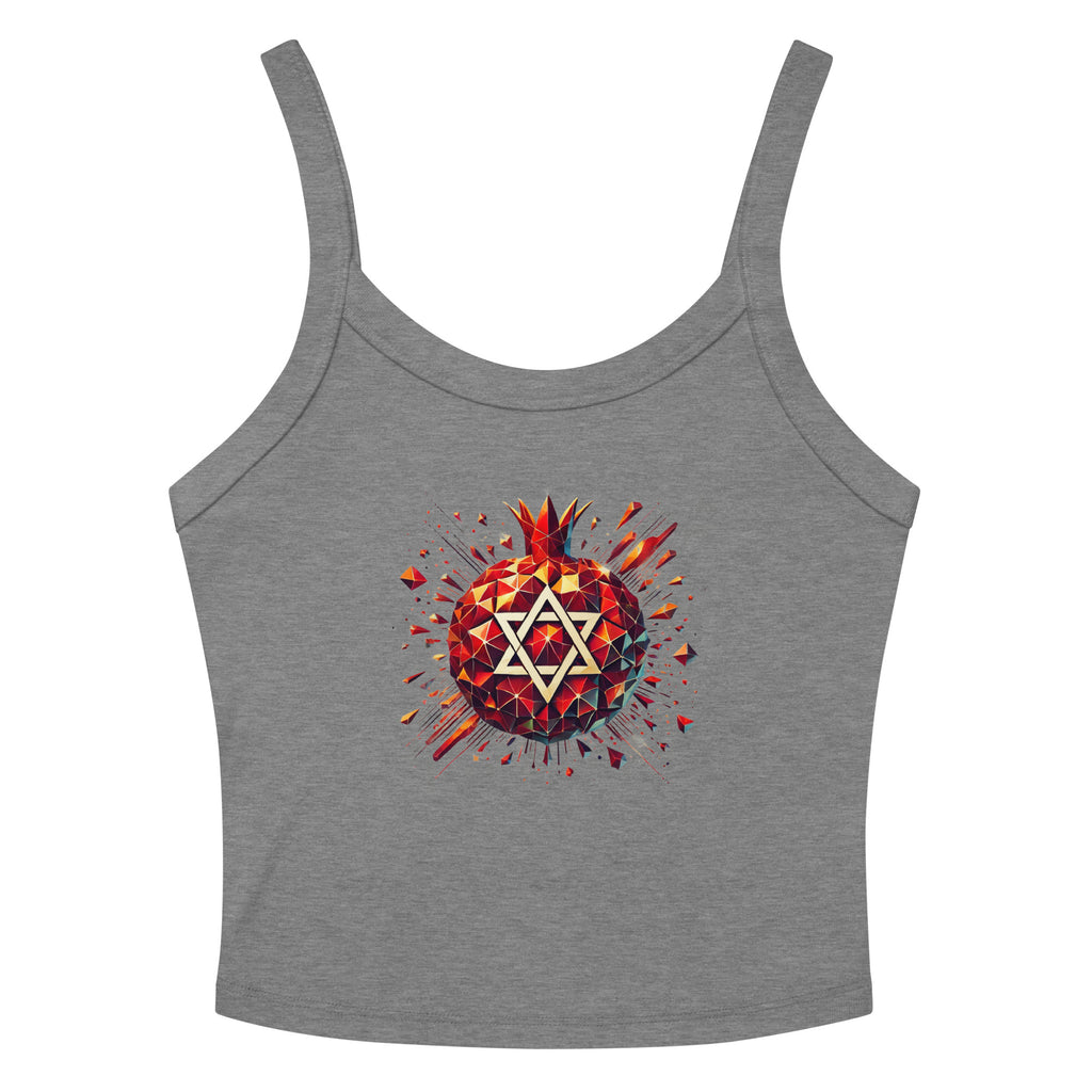 Pomegranate Star of David Women's Micro - Rib Tank Top - American Zionist
