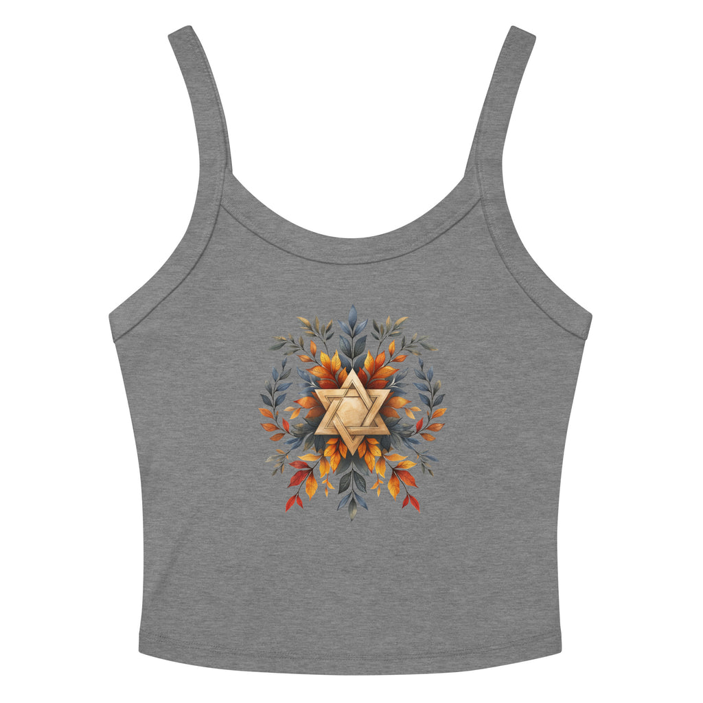 Star of David Wreath Women's Micro - Rib Tank Top - American Zionist