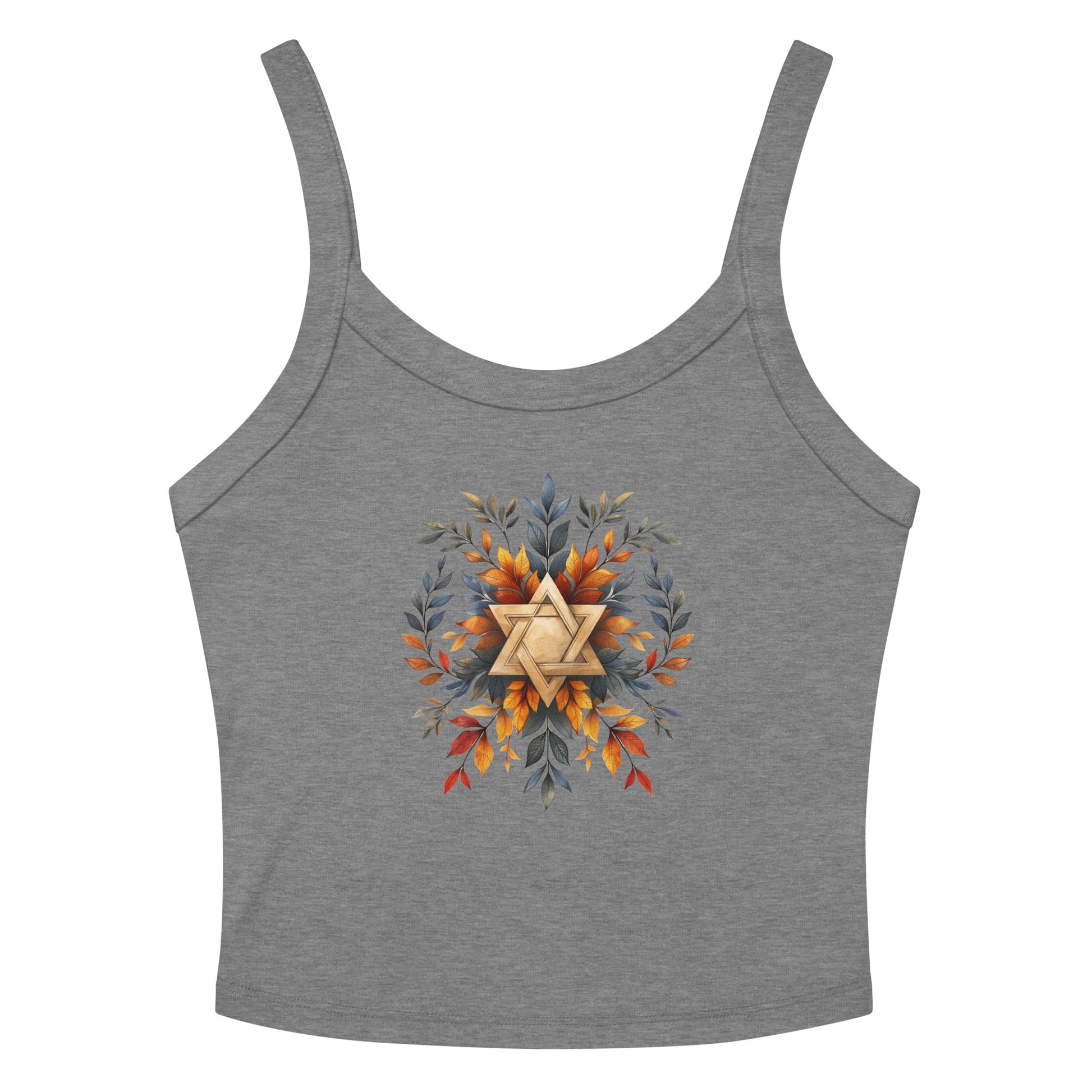 Star of David Wreath Women's Micro - Rib Tank Top - American Zionist