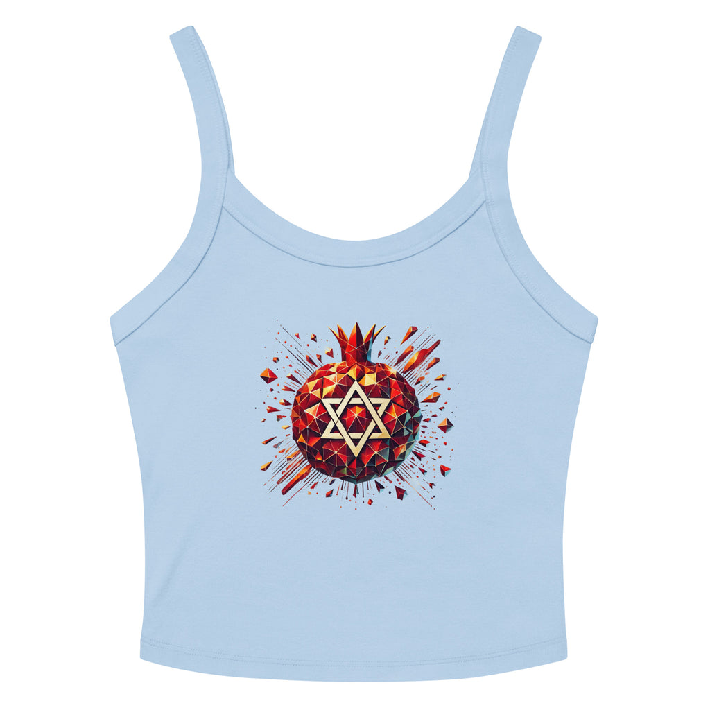 Pomegranate Star of David Women's Micro - Rib Tank Top - American Zionist