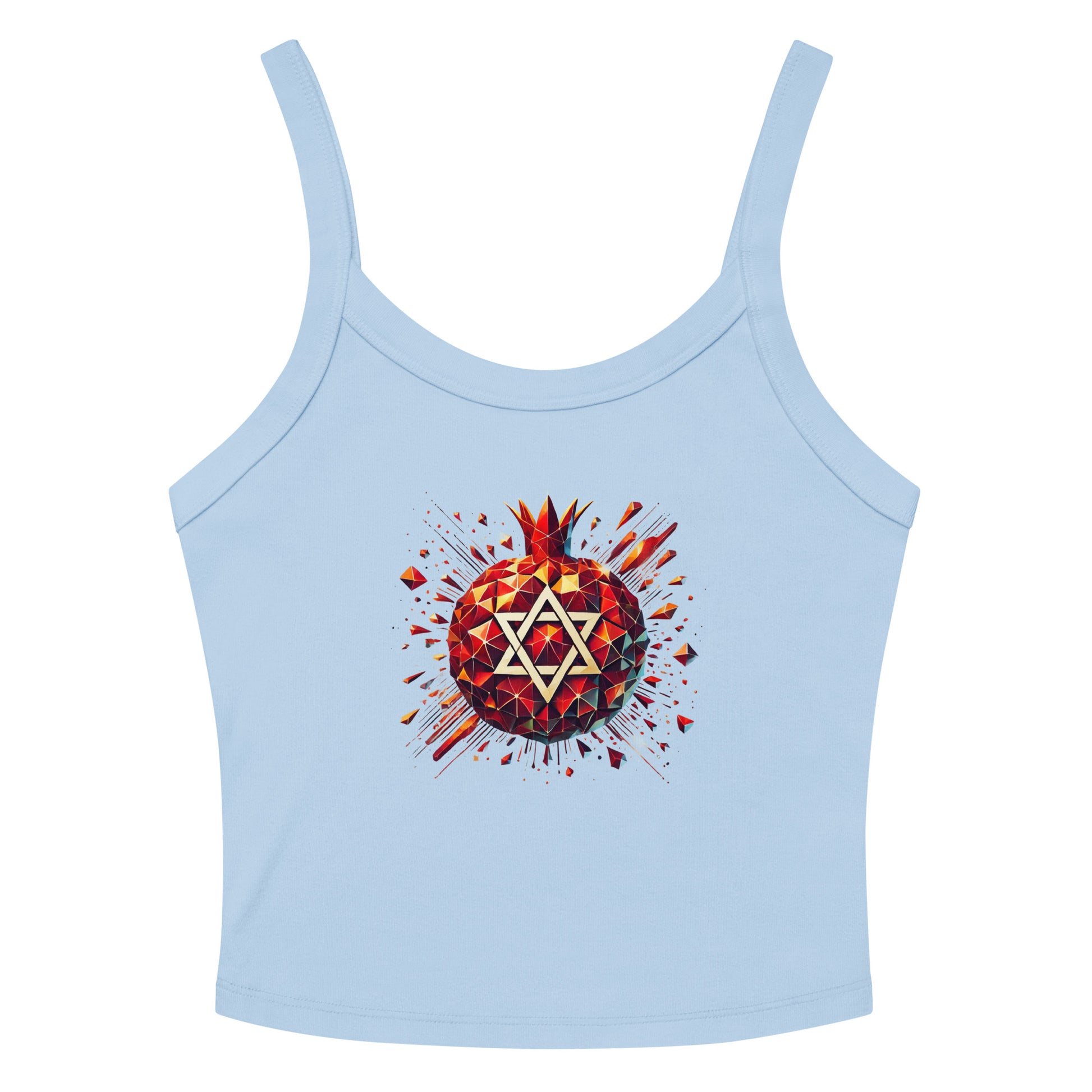 Pomegranate Star of David Women's Micro - Rib Tank Top - American Zionist