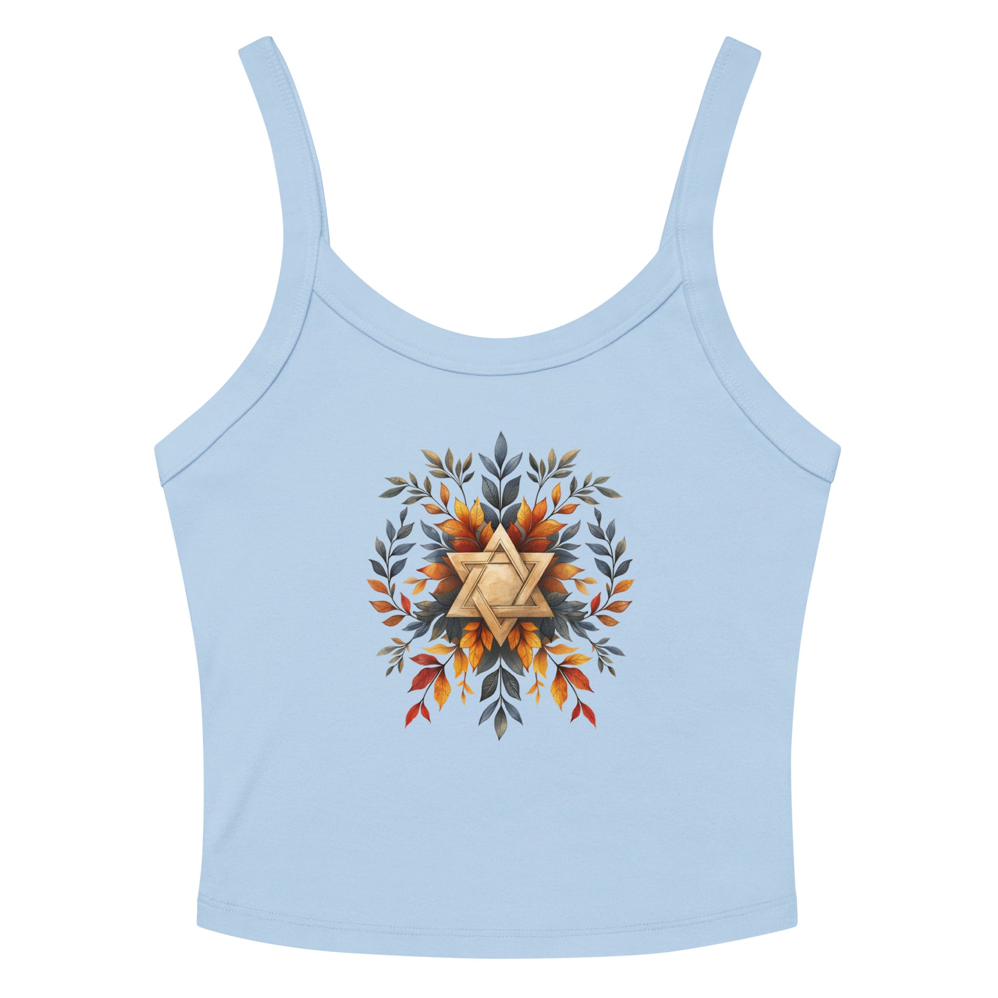 Star of David Wreath Women's Micro - Rib Tank Top - American Zionist