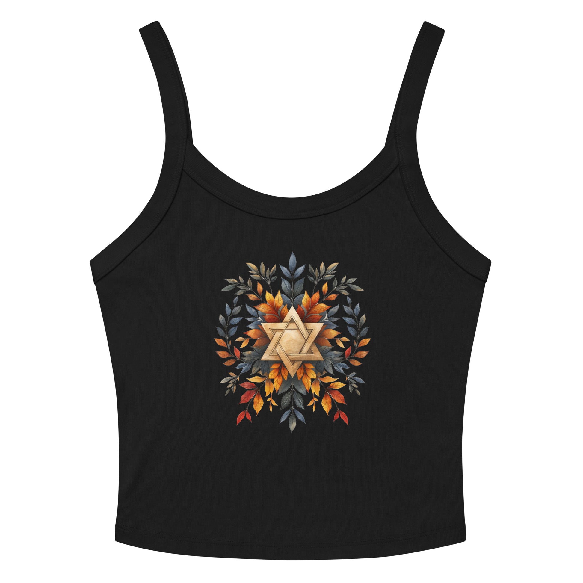Star of David Wreath Women's Micro - Rib Tank Top - American Zionist