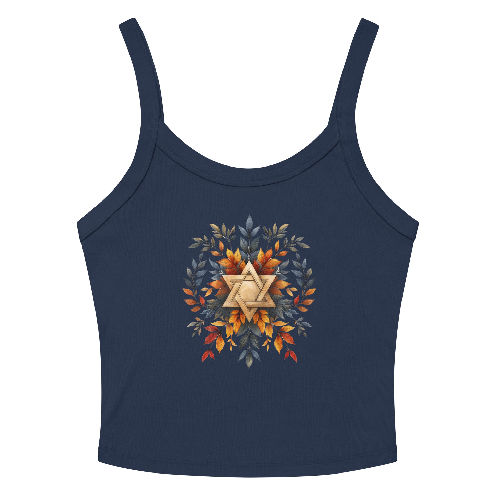 Star of David Wreath Women's Micro - Rib Tank Top - American Zionist