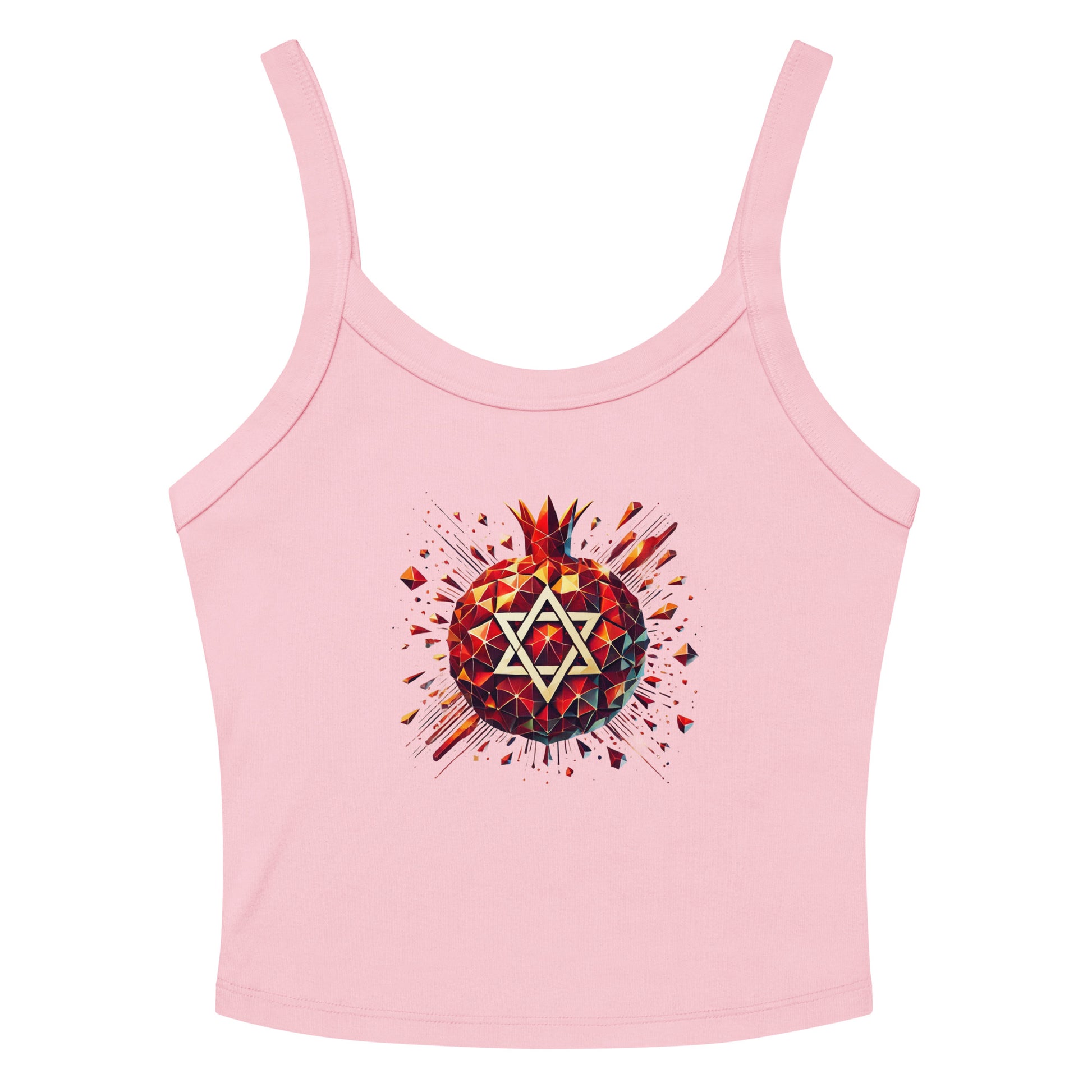 Pomegranate Star of David Women's Micro - Rib Tank Top - American Zionist