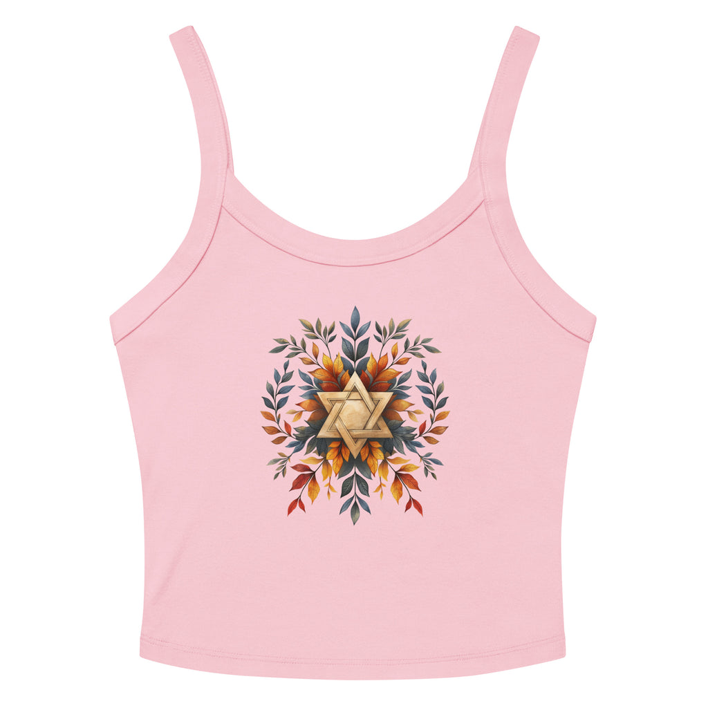 Star of David Wreath Women's Micro - Rib Tank Top - American Zionist