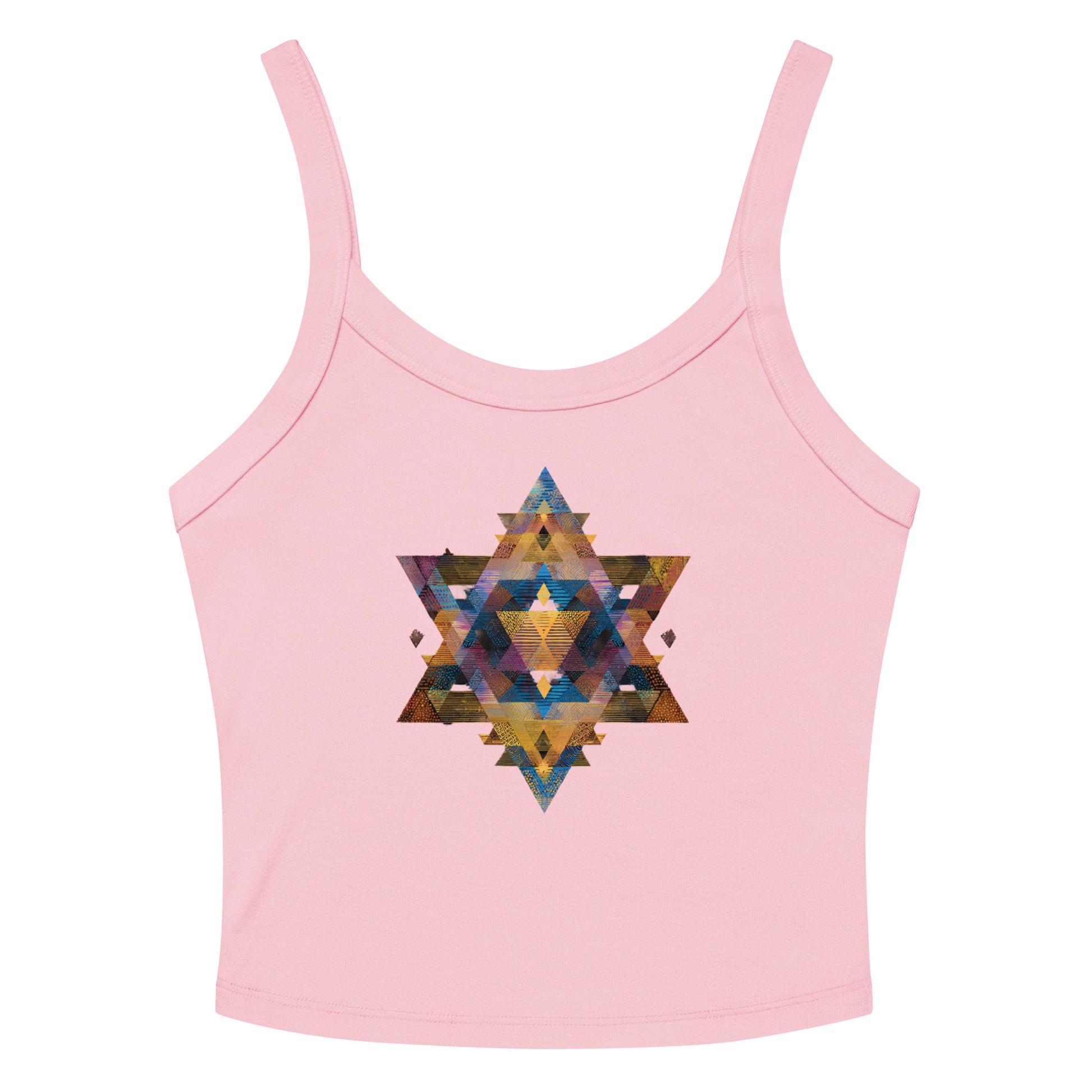 Star of David Geometric Women's Micro - Rib Tank Top - American Zionist