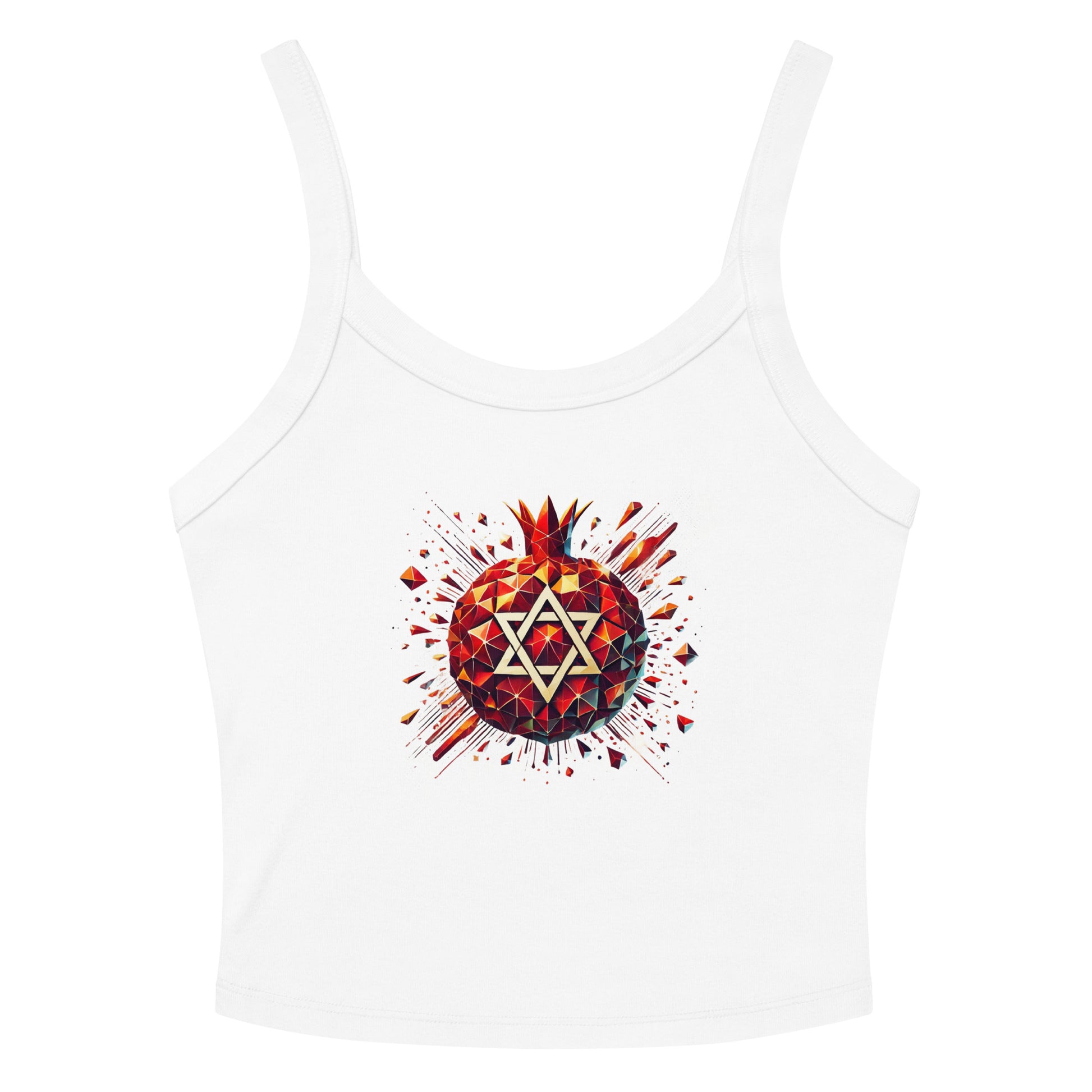 Pomegranate Star of David Women's Micro - Rib Tank Top - American Zionist