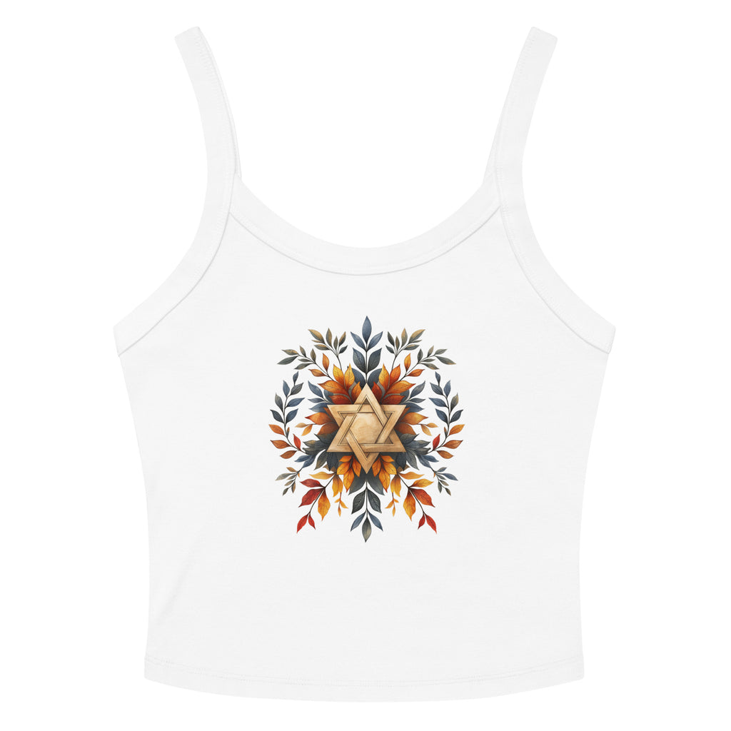 Star of David Wreath Women's Micro - Rib Tank Top - American Zionist