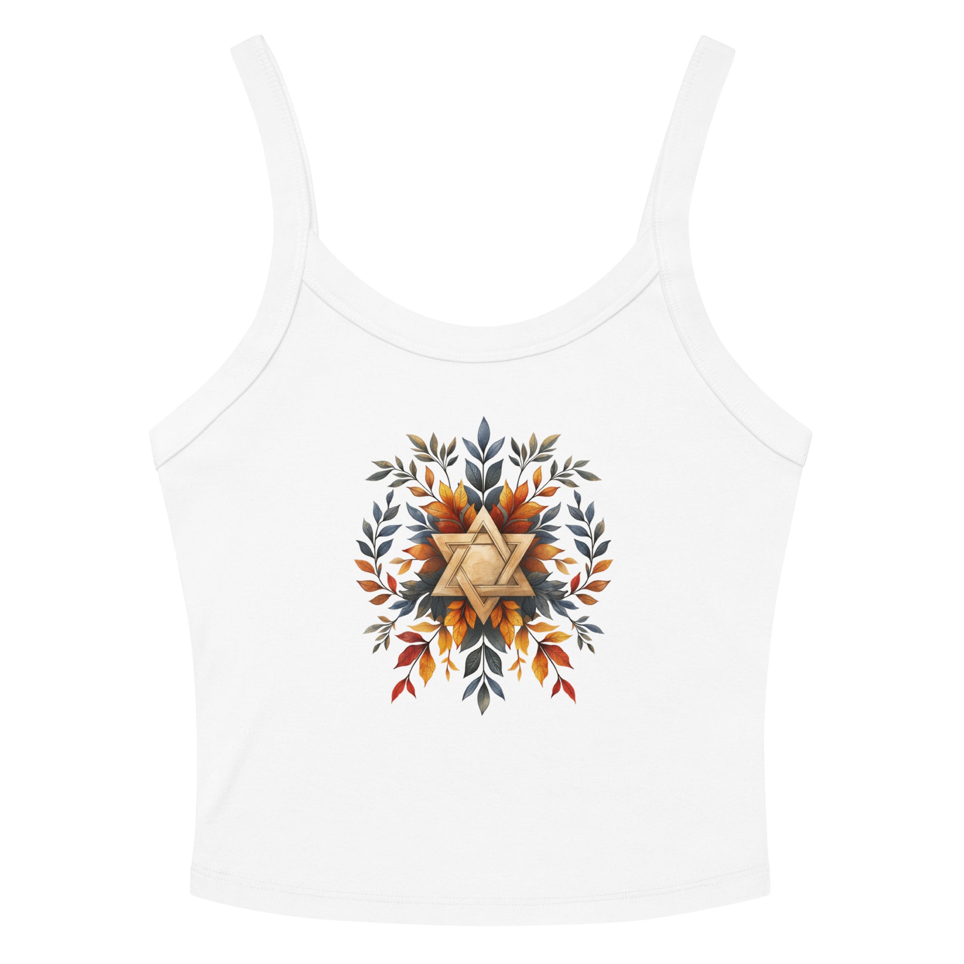 Star of David Wreath Women's Micro - Rib Tank Top - American Zionist