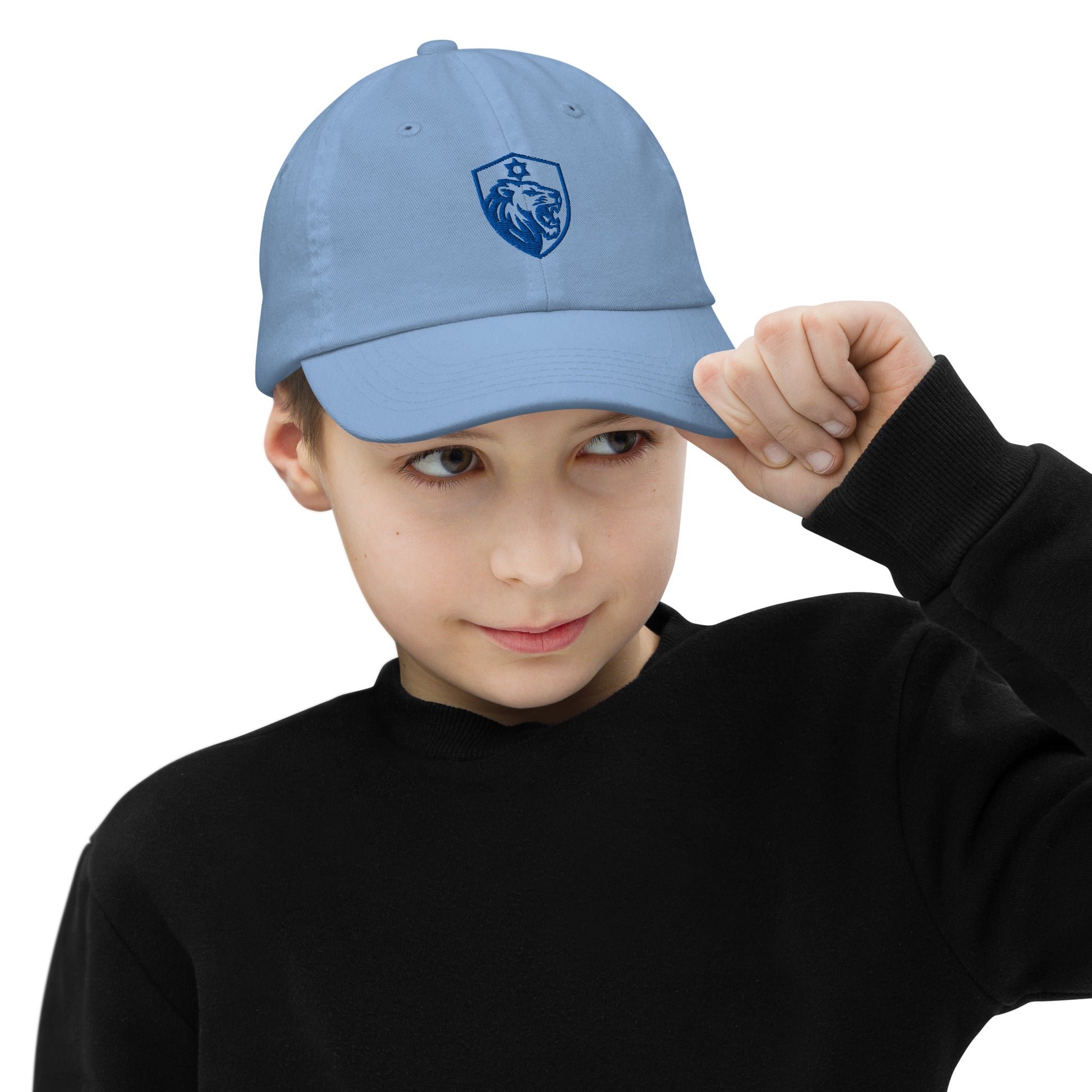 Lion Shield Of Israel Youth Baseball Cap - American Zionist