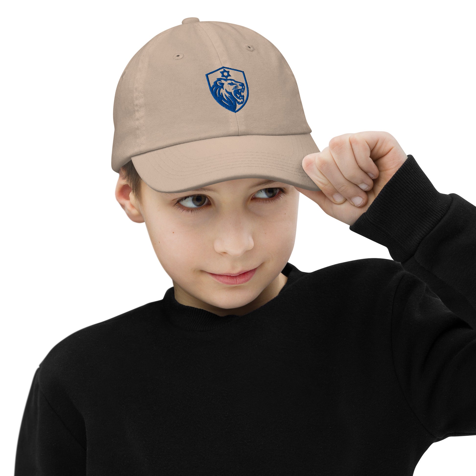 Lion Shield Of Israel Youth Baseball Cap - American Zionist