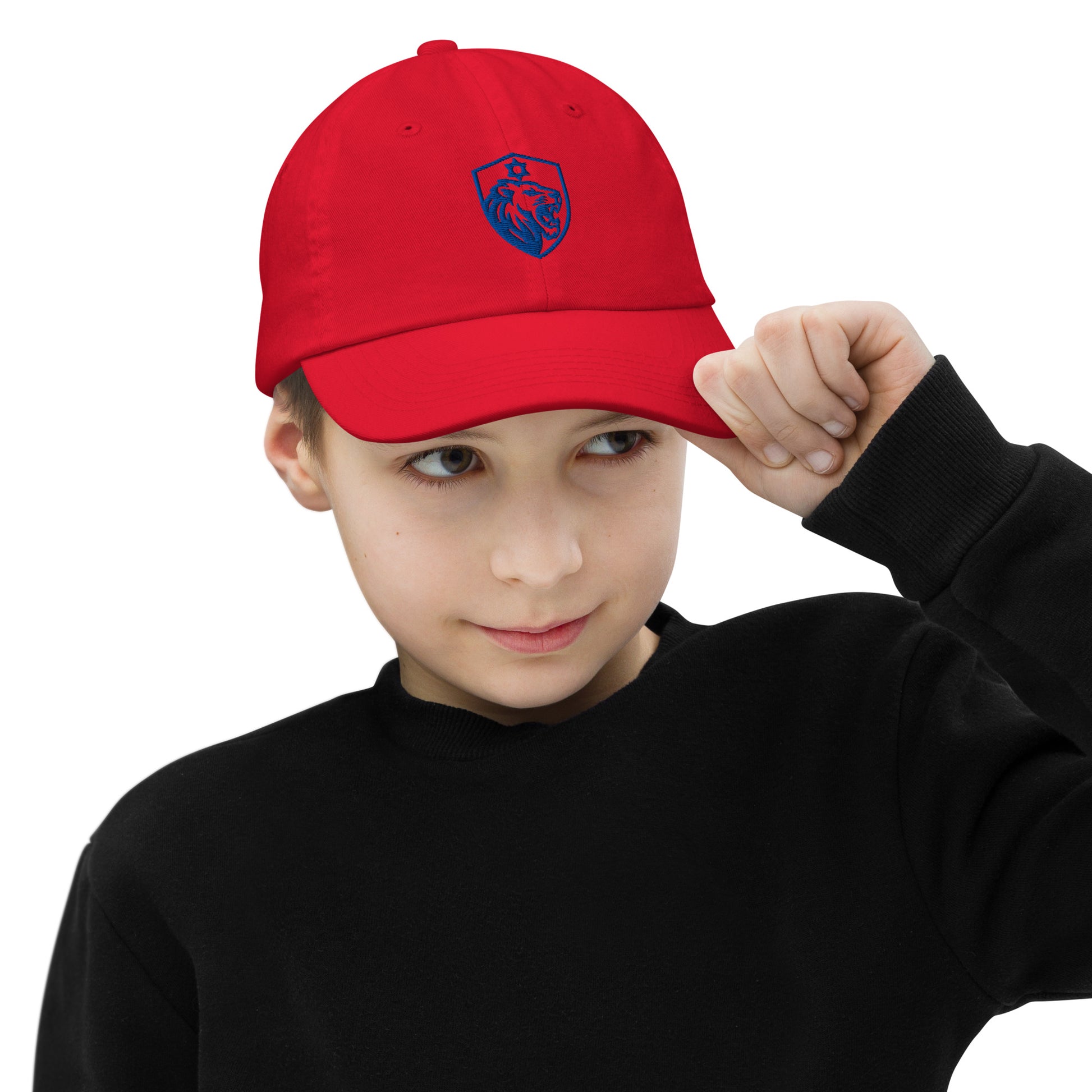 Lion Shield Of Israel Youth Baseball Cap - American Zionist