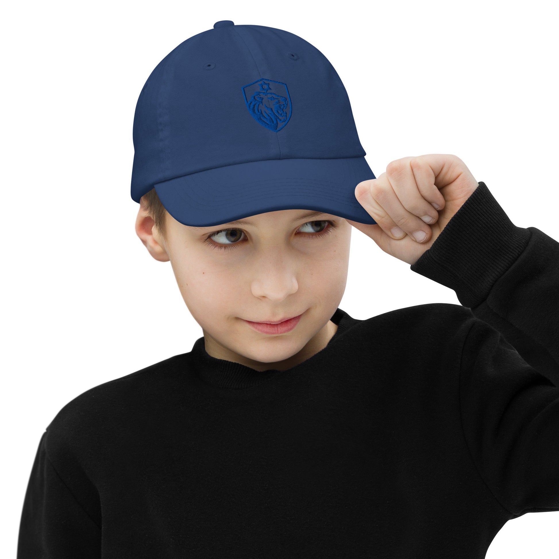 Lion Shield Of Israel Youth Baseball Cap - American Zionist