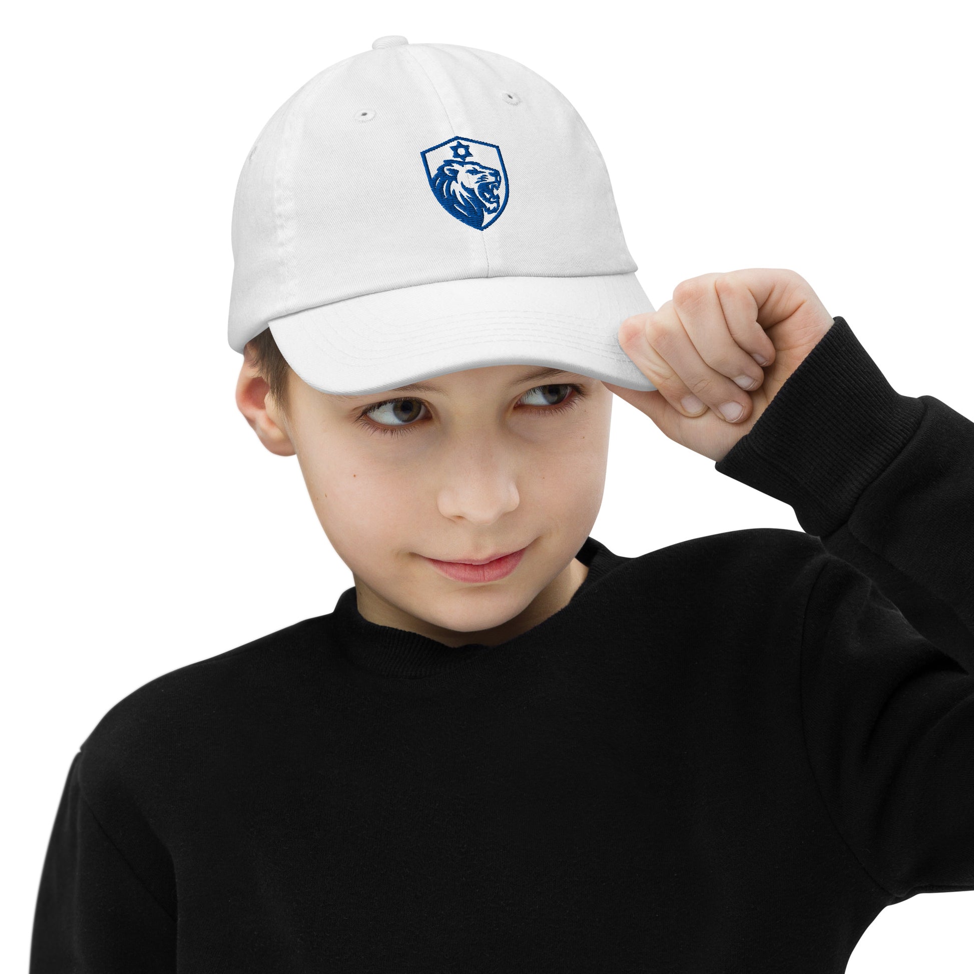 Lion Shield Of Israel Youth Baseball Cap - American Zionist