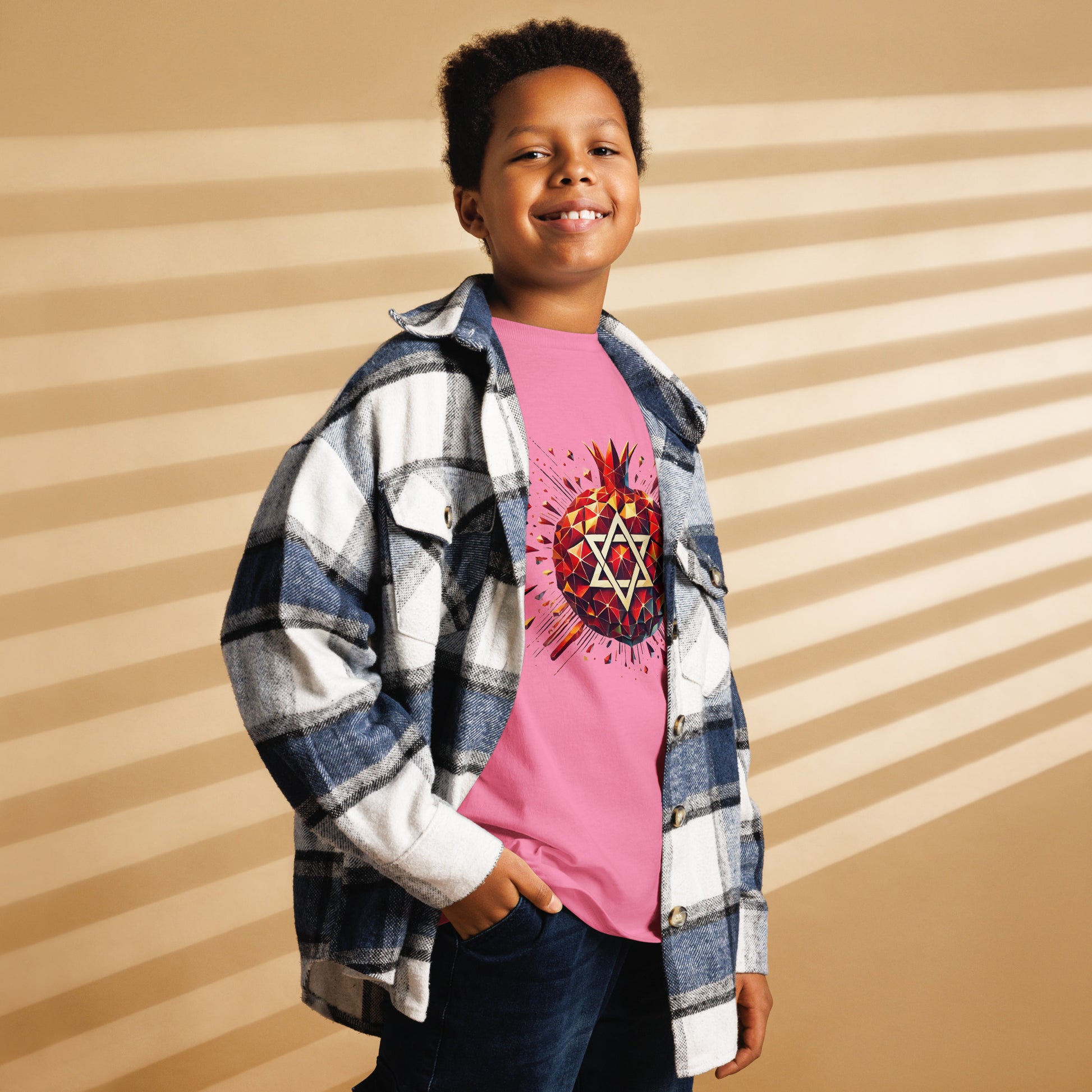 Pomegranate Star of David Youth Classic Tee - American Zionist