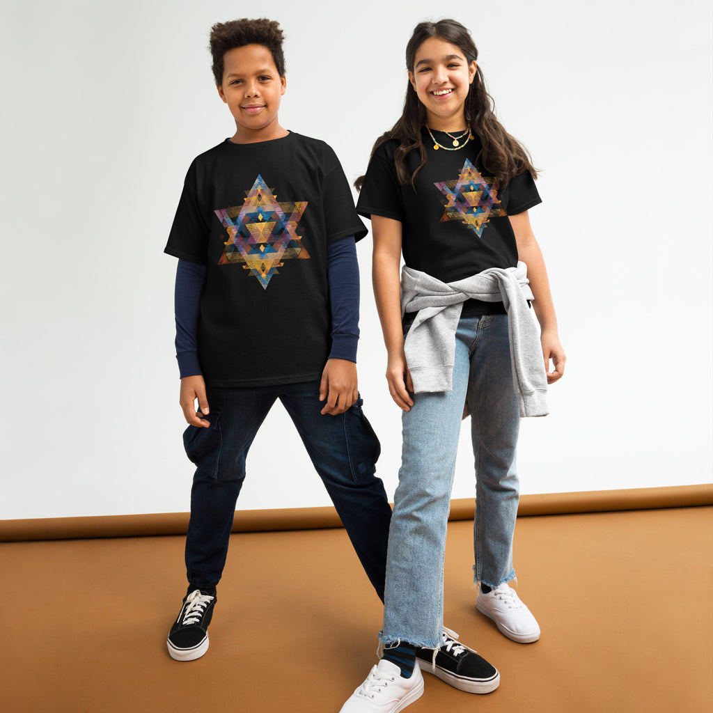 Star of David Geometric Youth Classic Tee - American Zionist