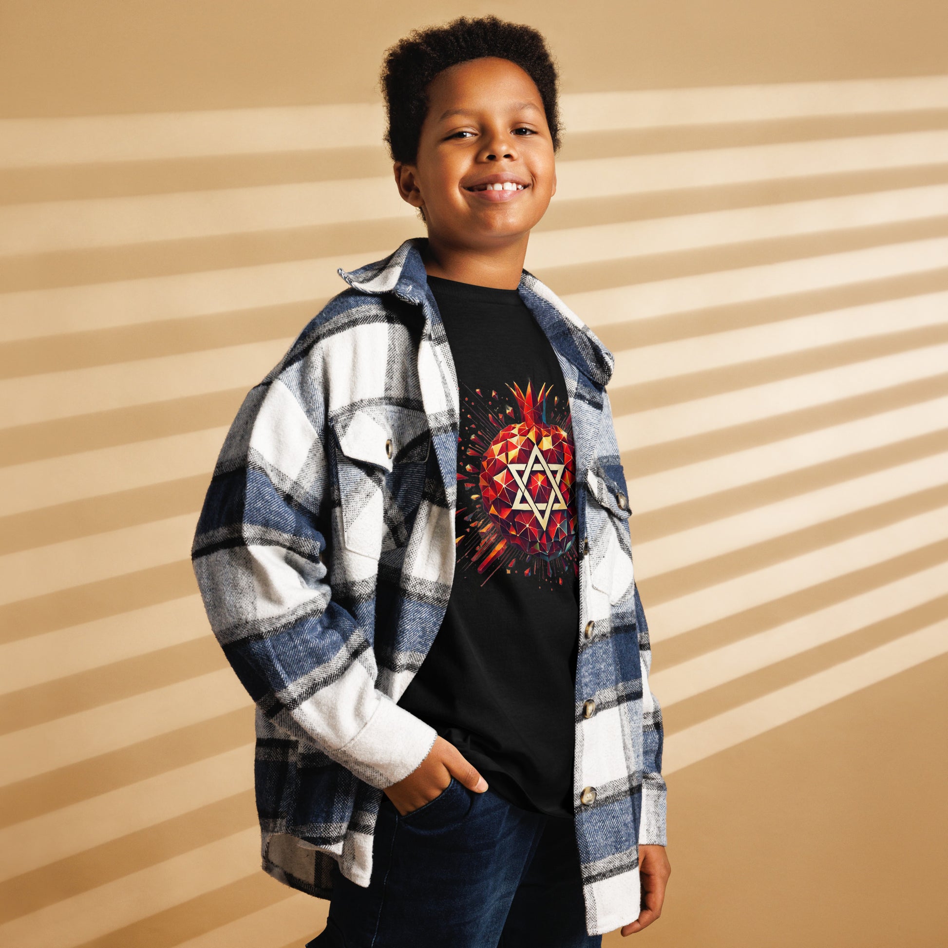 Pomegranate Star of David Youth Classic Tee - American Zionist