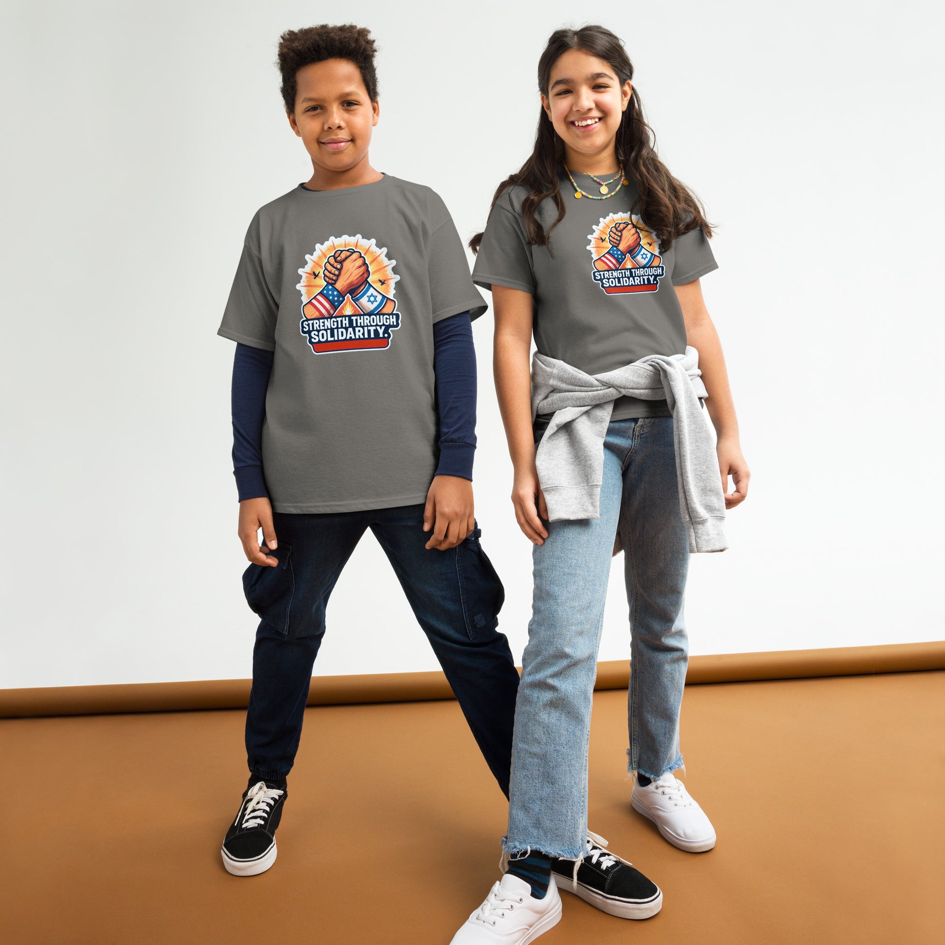 Strength Through Solidarity Youth Classic Tee - American Zionist