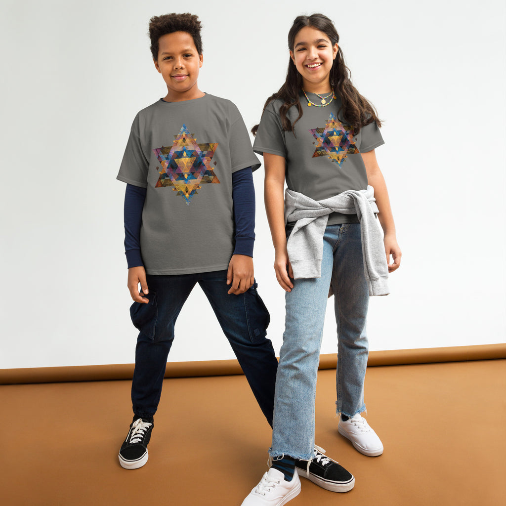 Star of David Geometric Youth Classic Tee - American Zionist